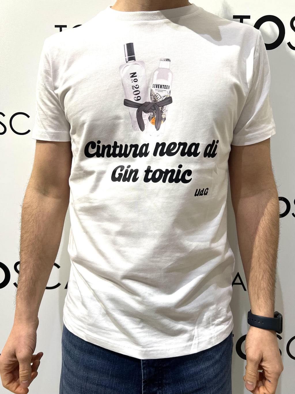 gin t-shirt cintura nera di gin tonic 