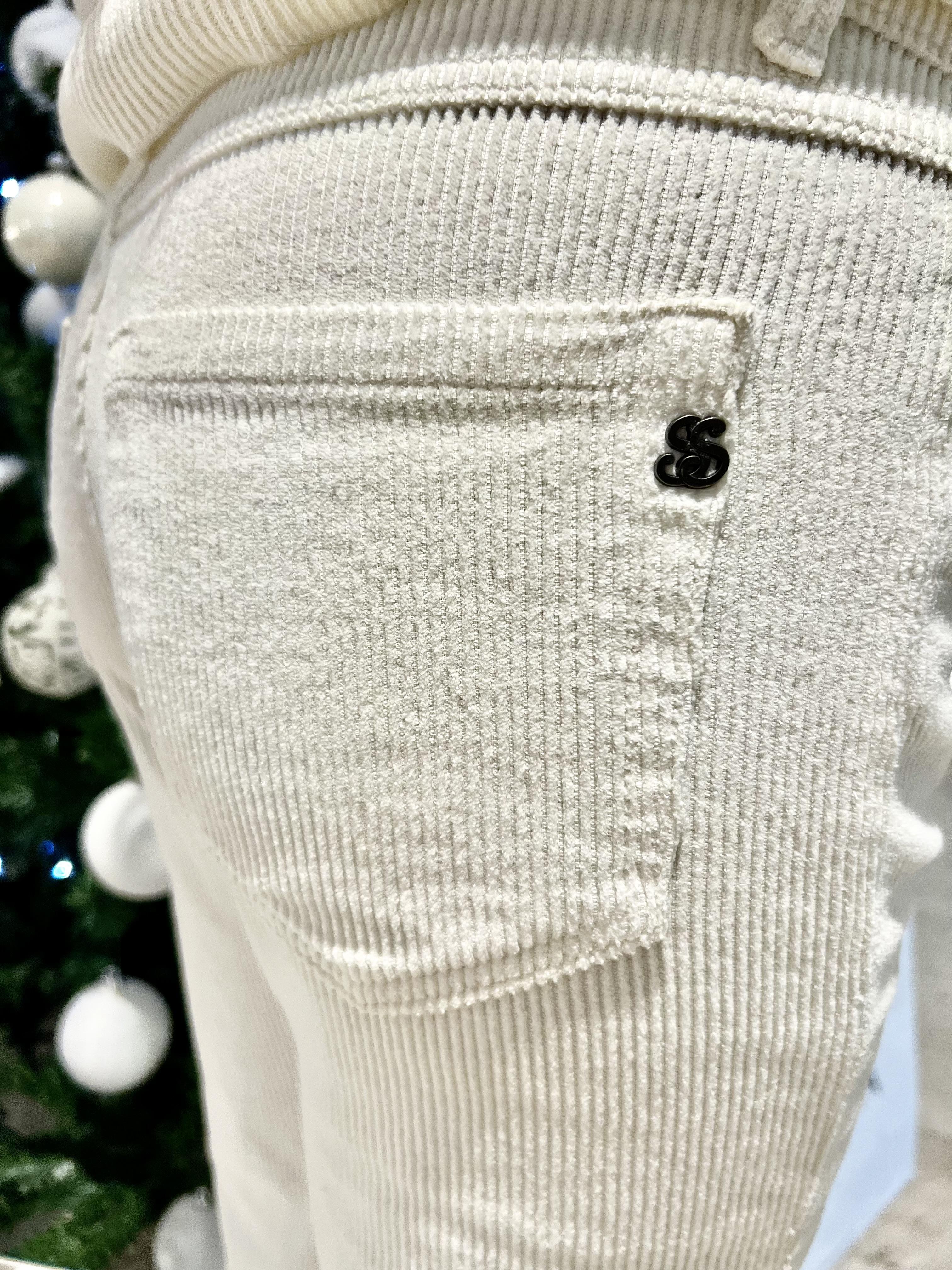 pantaloni in vellutto gamba larga C38S0668-PD658-140PLATTE SOUVENIR