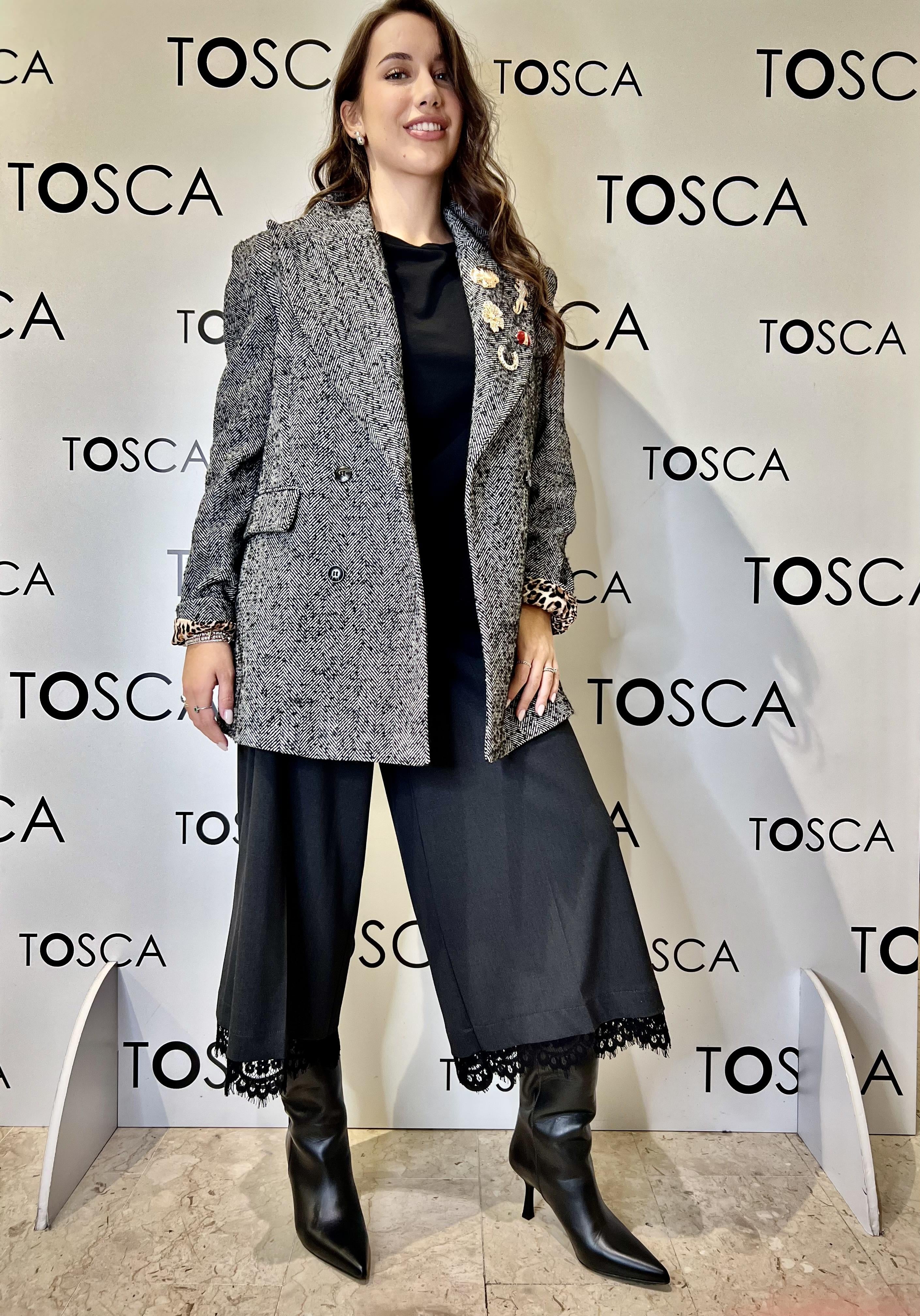 giacca con spille tensione in 26B760NERO TENSIONE IN