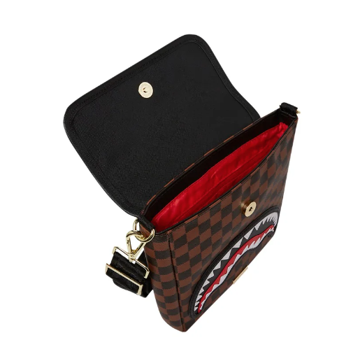 tracolla sprayground sawtooth sharks in paris messenger sling 910B7839NSZMARRONE SPRAYGROUND