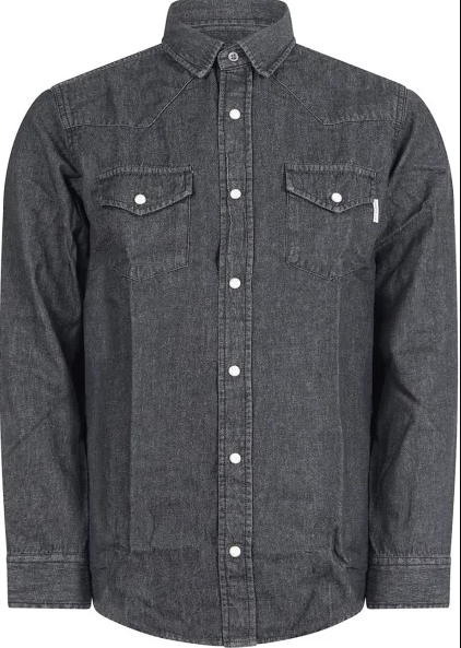 camicia in denim SHIRT MARTIN MANDENIM BLACK ROY ROGERS