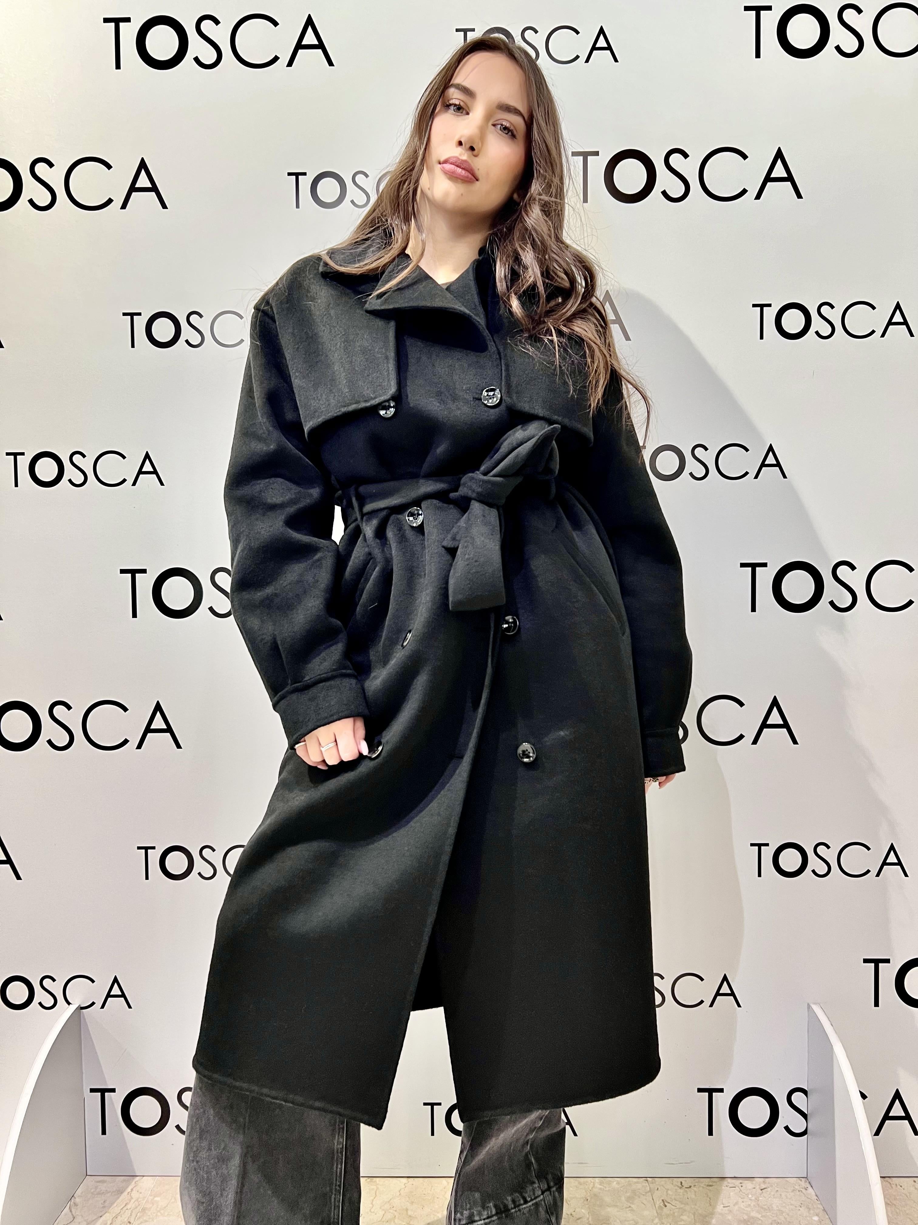 trench coat con patta e cintura silvian heach GPA25162CPNERO SILVIAN HEACH