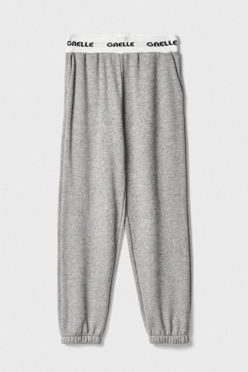 pantalone in maglia con smacchinato in vita grigio ferro gaëlle paris 