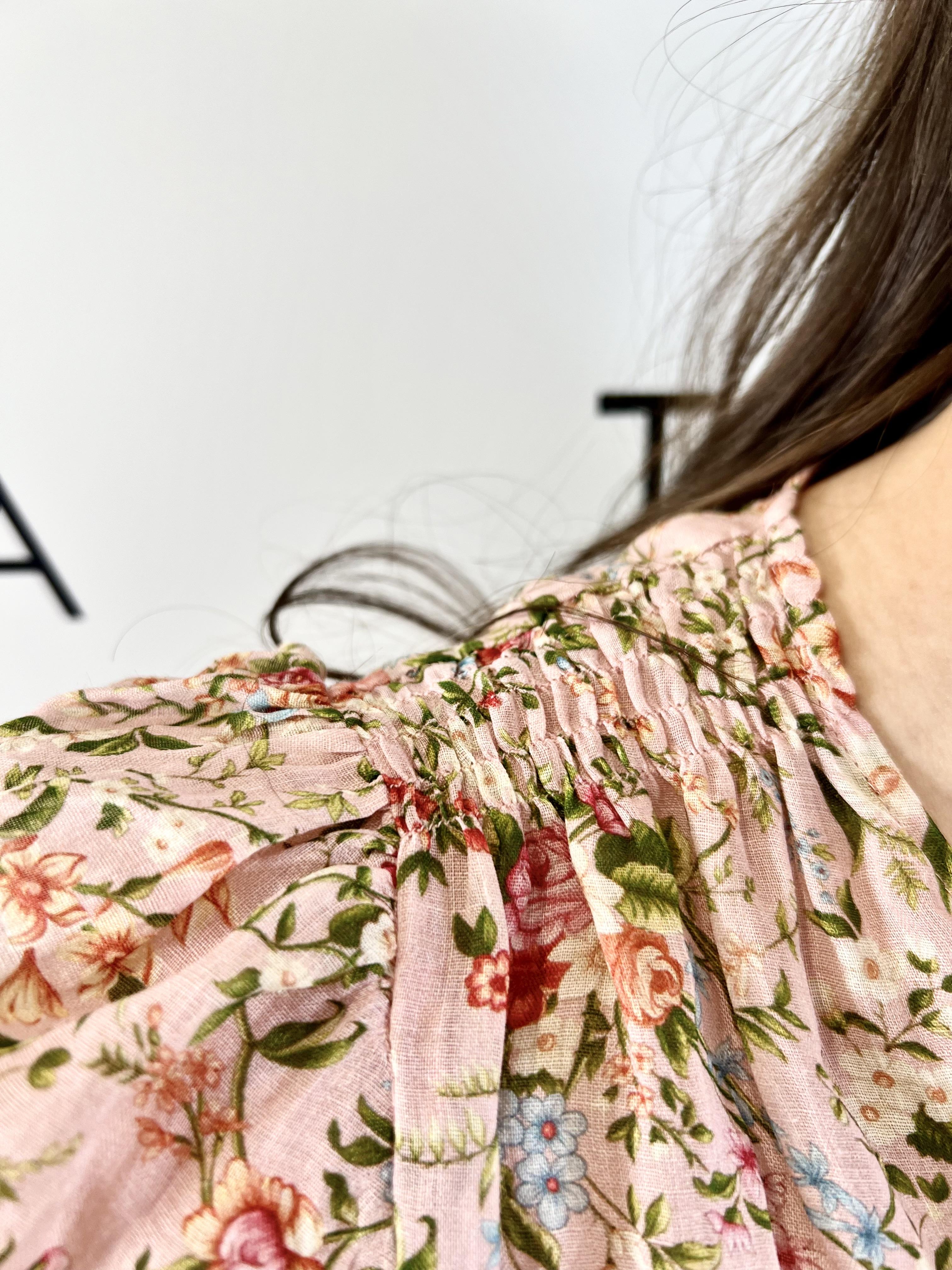 blusa con stampa floreale e design incrociato silvian heach 
