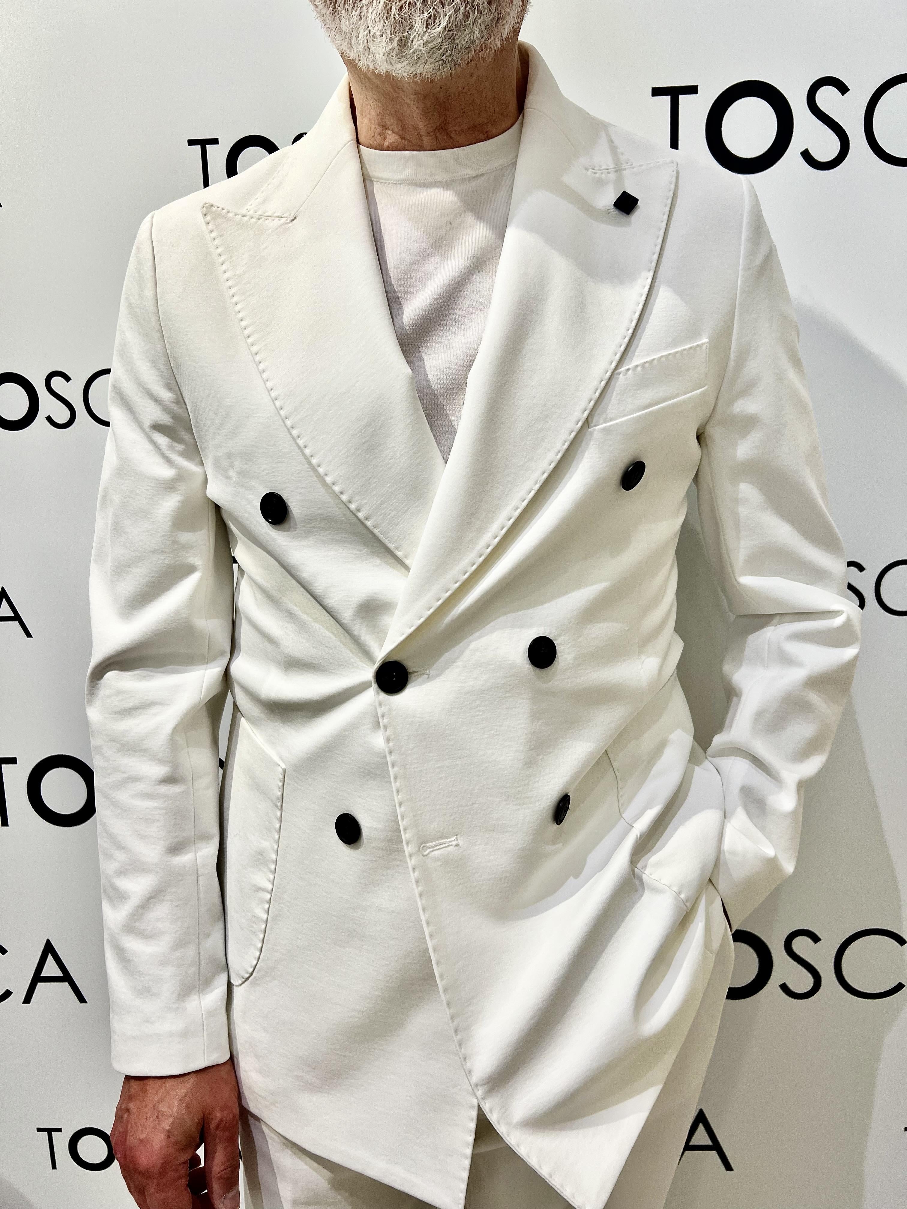 Giacca Doppiopetto in punto milano  Outfit S2S5CT00G003BIANCO OUTFIT