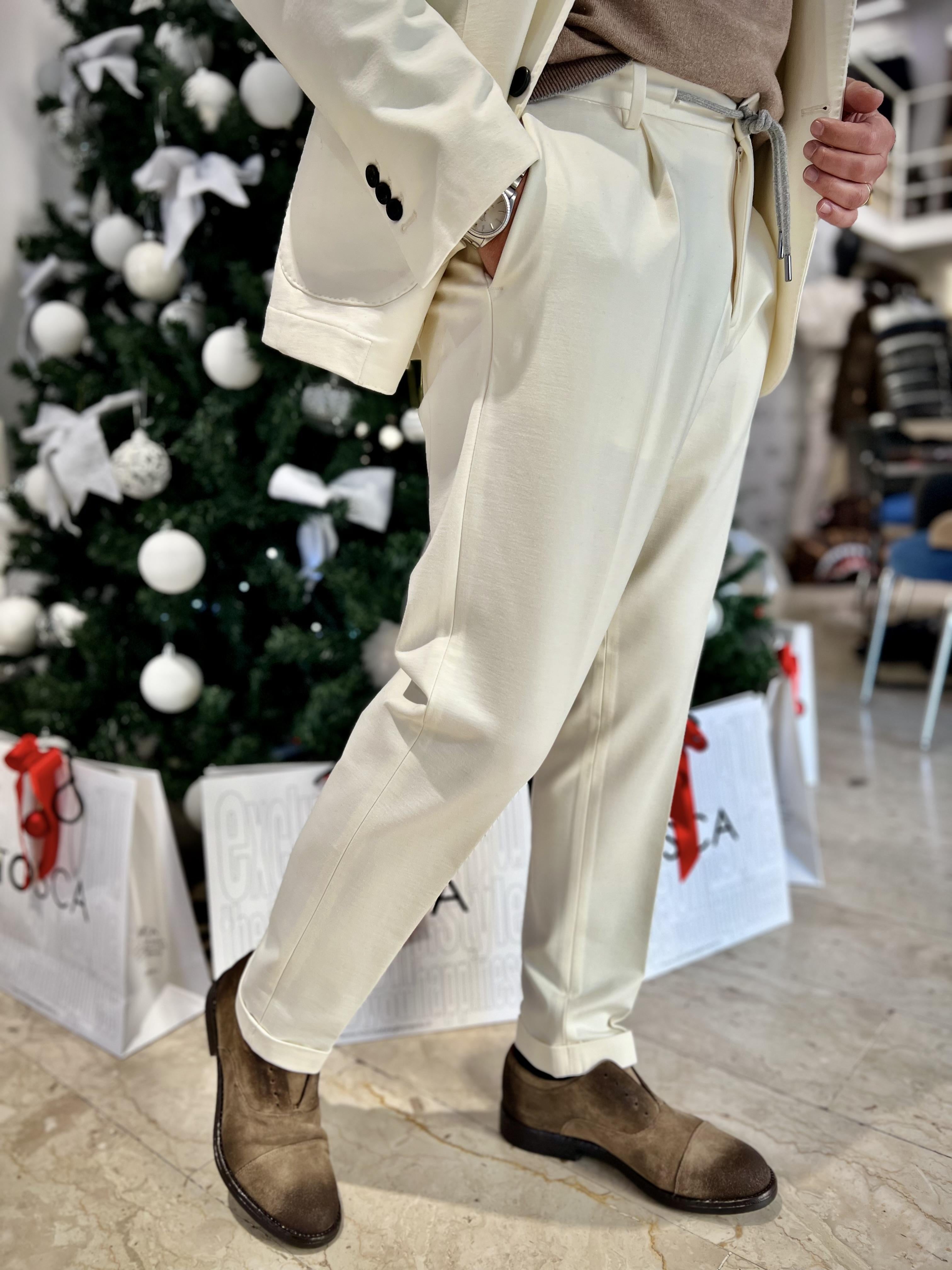 pant man 35 l'uccello Outfit OFIF2W5P002AVORIO OUTFIT