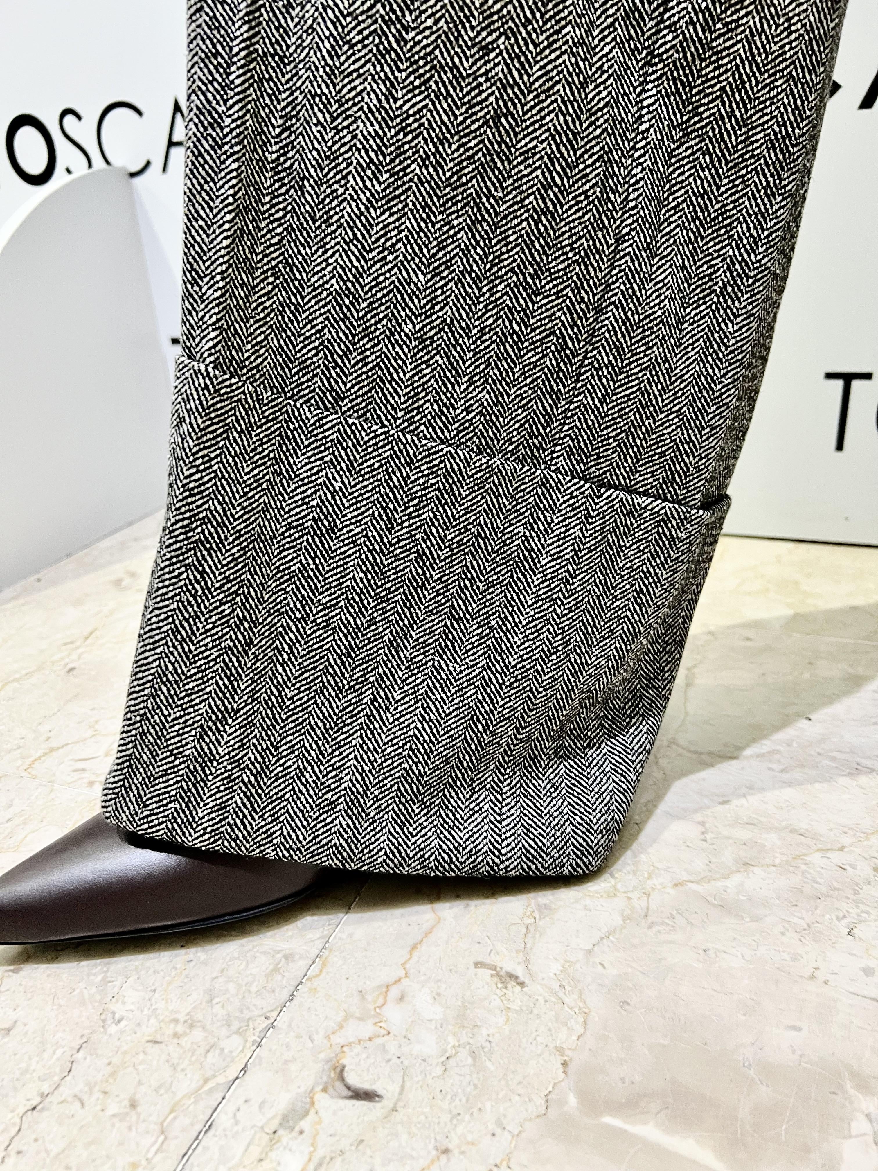 pantalone dritto a vita regular con stiro in piega grigio gaëlle paris<BR/> 