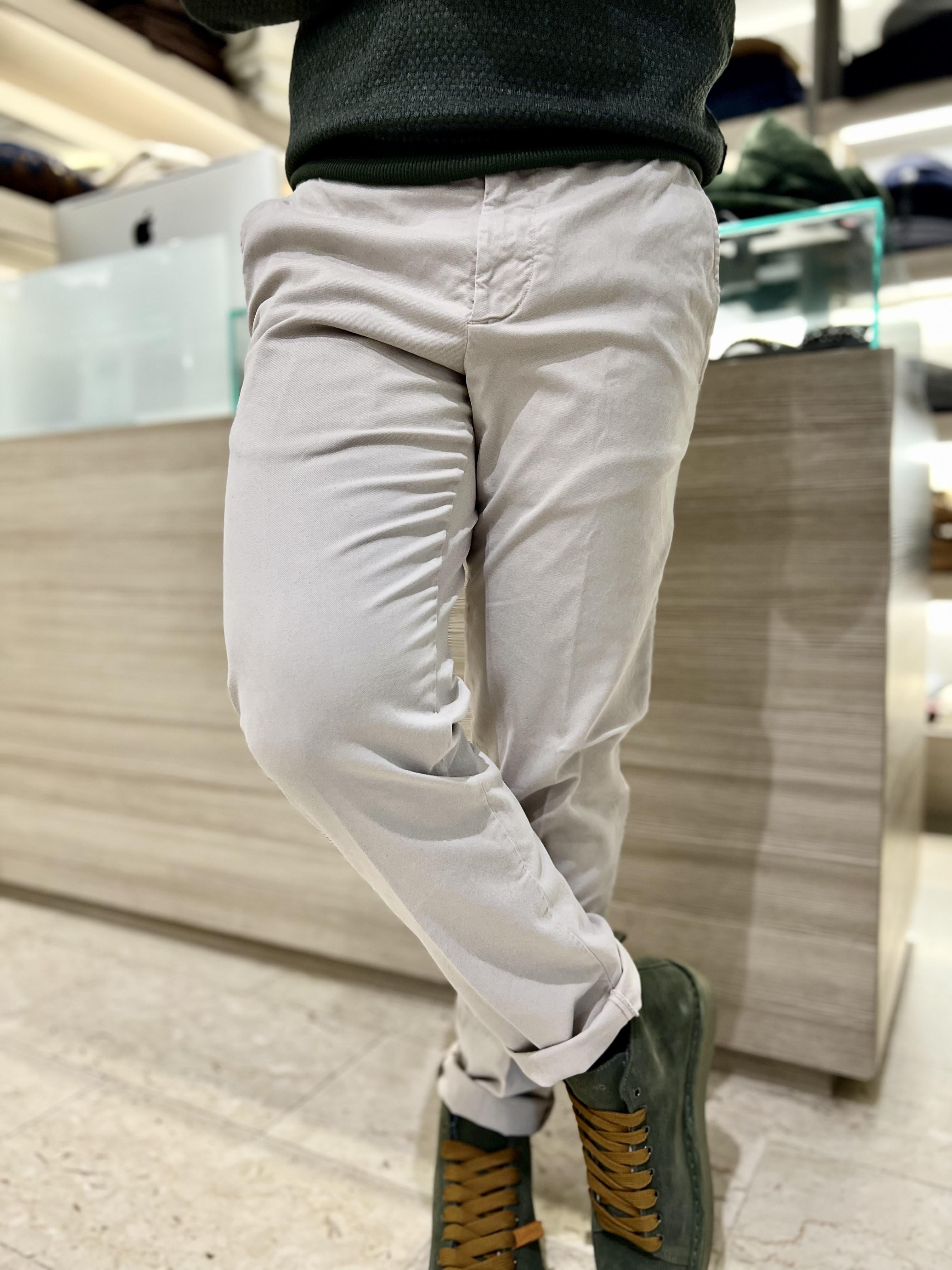 pantalone in cotone 25WSU66 27328 WHITE SAND