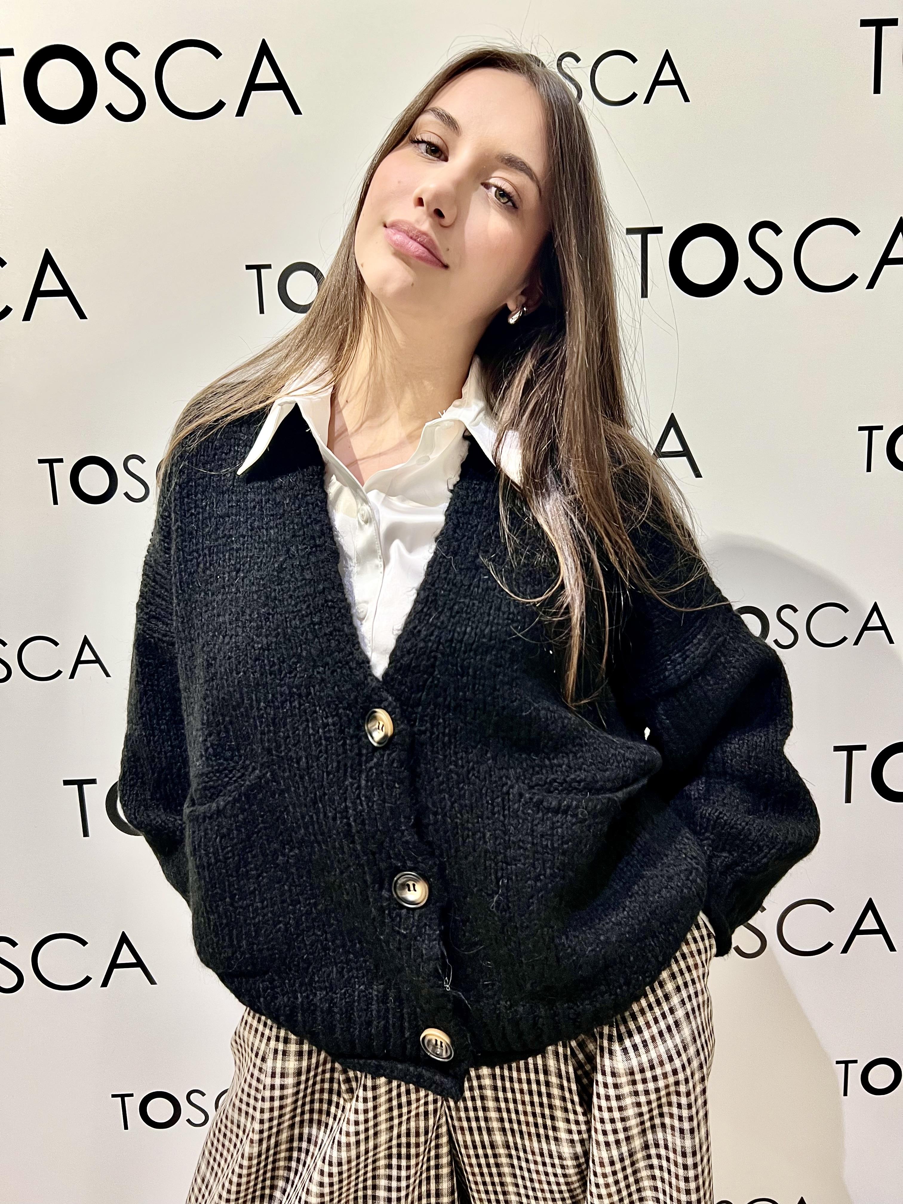 cardigan 3 bottoni haveone JIT-P020NERO HAVEONE