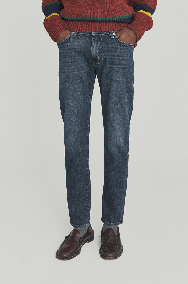 jeans 517 foxrun  517 MAN DENIM ELASTAN BLACK FOXRUNDENIM BLU/BLACK ROY ROGERS