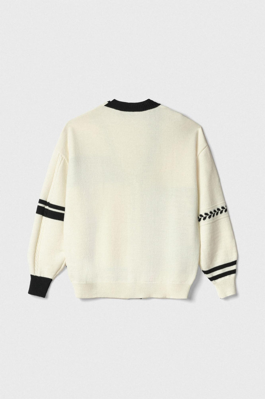 cardigan in maglieria con ricamo logo off white gaëlle paris 