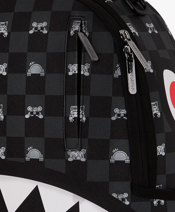 zainetto gray peeking character check dlxsv backpack.sprayground 