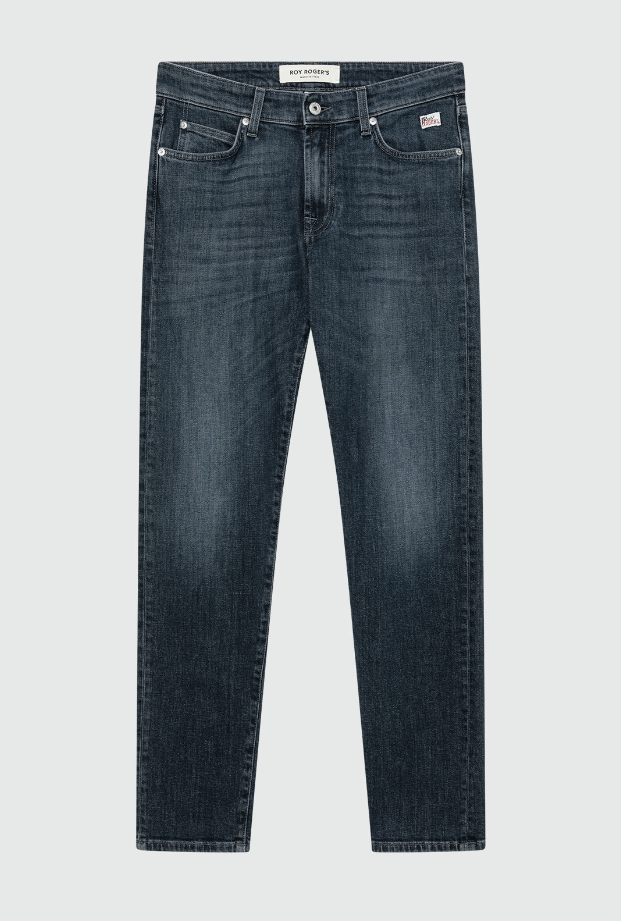 jeans 517 foxrun  517 MAN DENIM ELASTAN BLACK FOXRUNDENIM BLU/BLACK ROY ROGERS