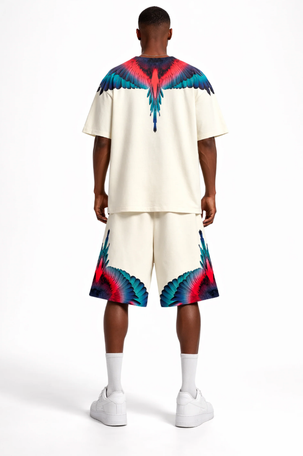 t-shirt con stampa ali county of milan S6CMMATH029OFF WHITE COUNTY OF MILAN MARCELO BURLON