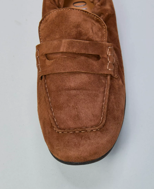 mocassini in camoscio con elastico dietro AT340CAMMELLO OVYÈ