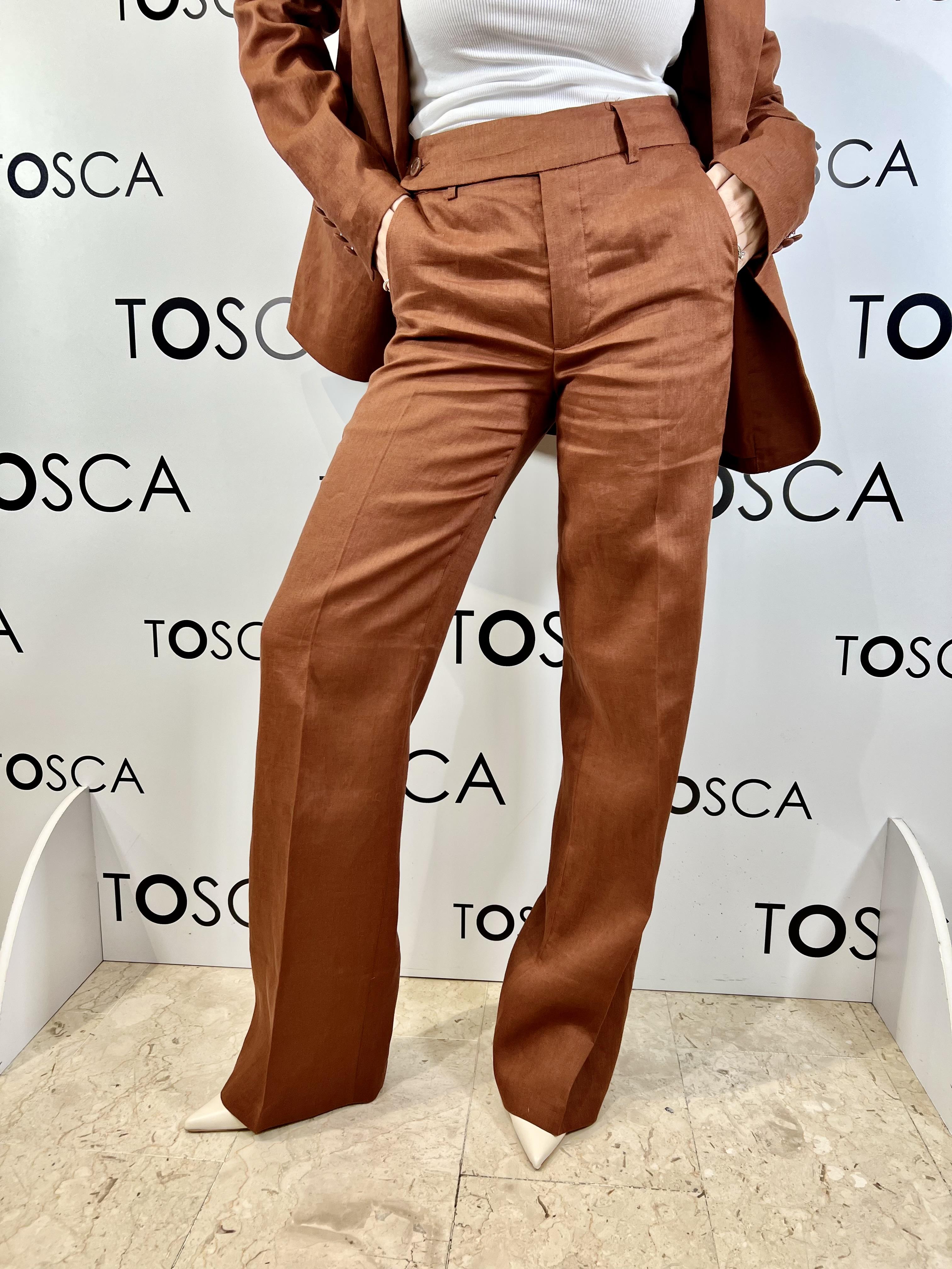 pantaloni a vita alta con linea elegante silvian heach 