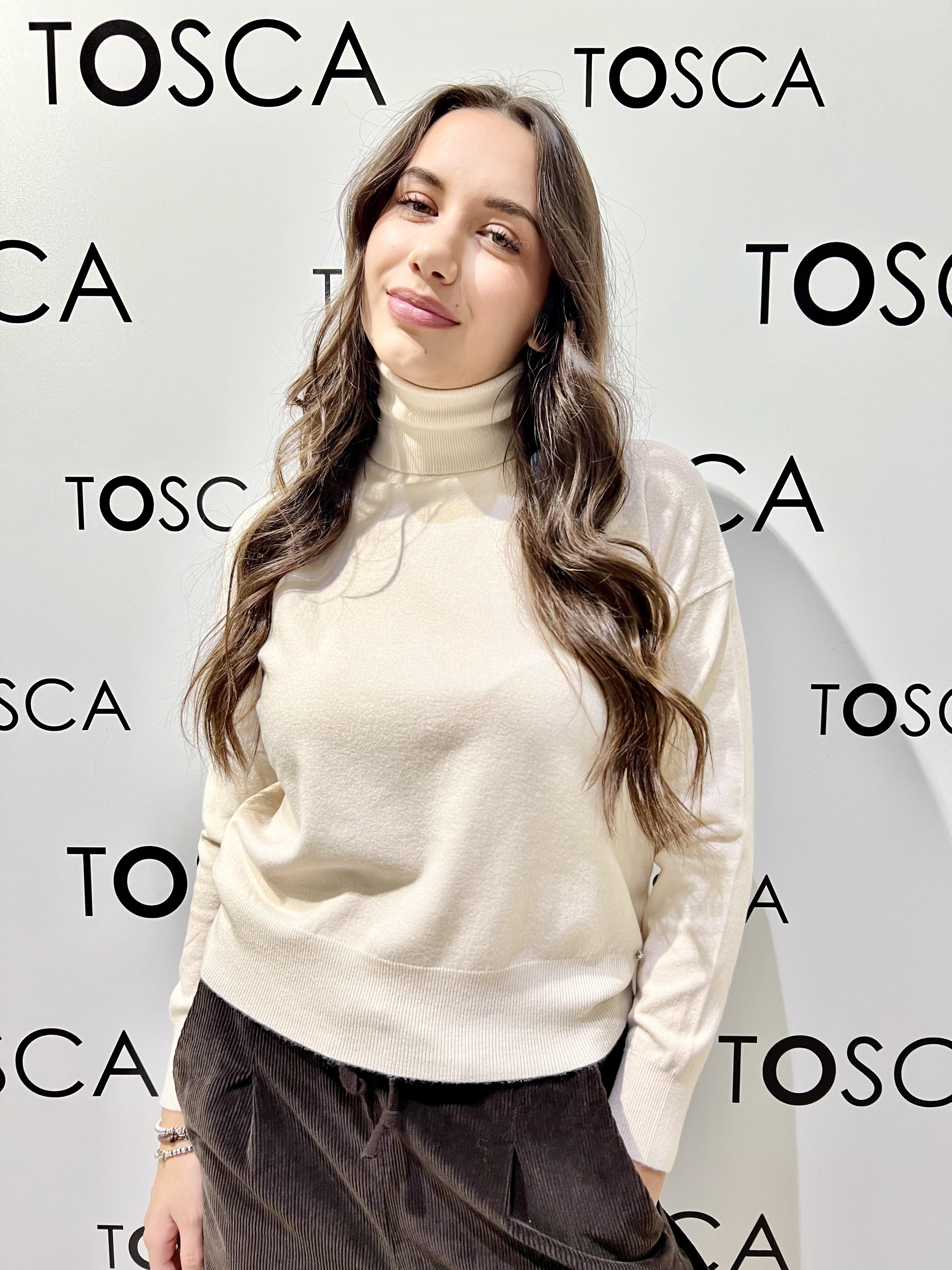 dolcevta in viscosa lana con spalla scesa WW20005AVORIO WHITE WISE