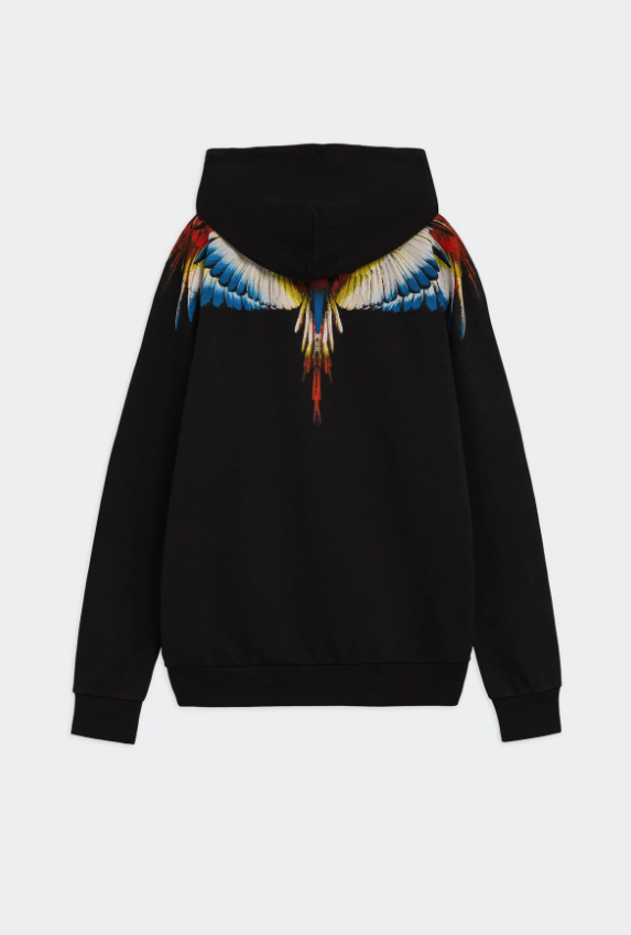 hoodie mant stampa aquila F5CAMAHS059NERO COUNTY OF MILAN MARCELO BURLON