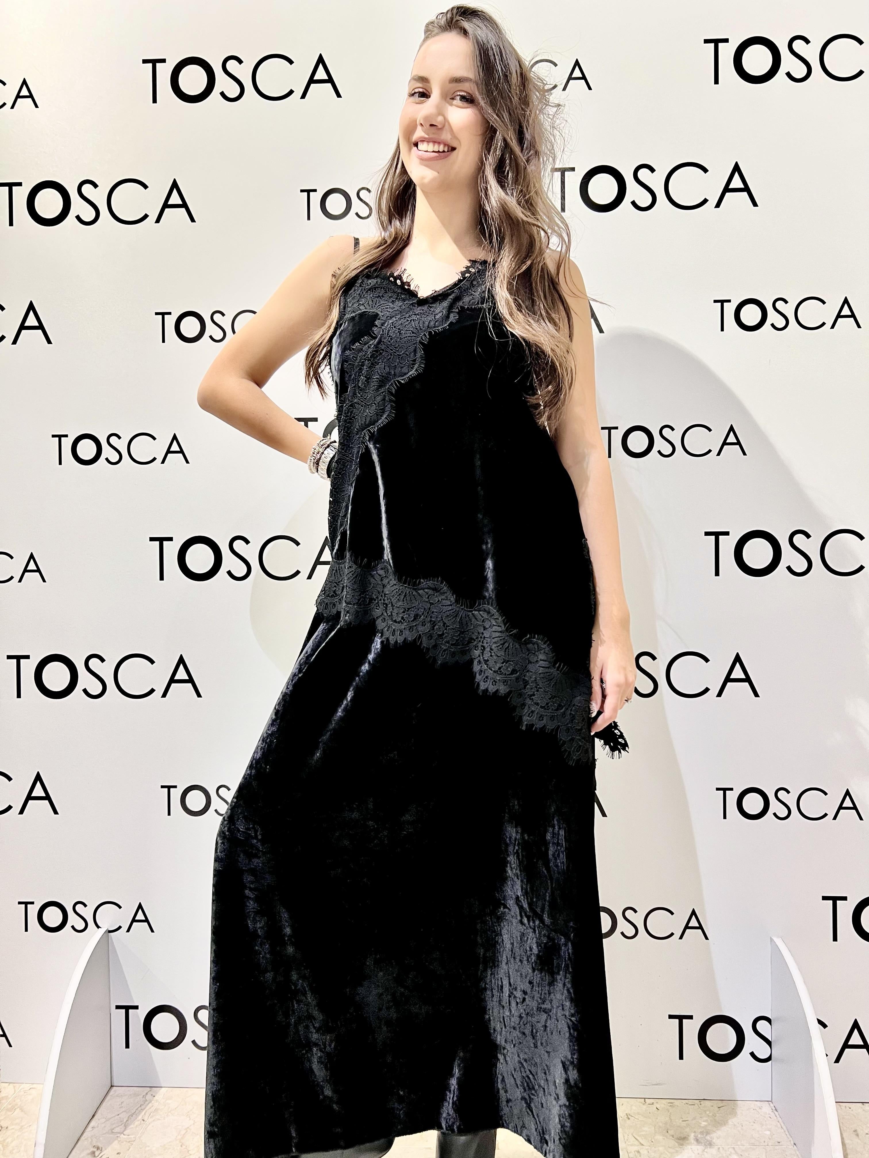 gonna in velluto F38X1598-38192NERO SOUVENIR