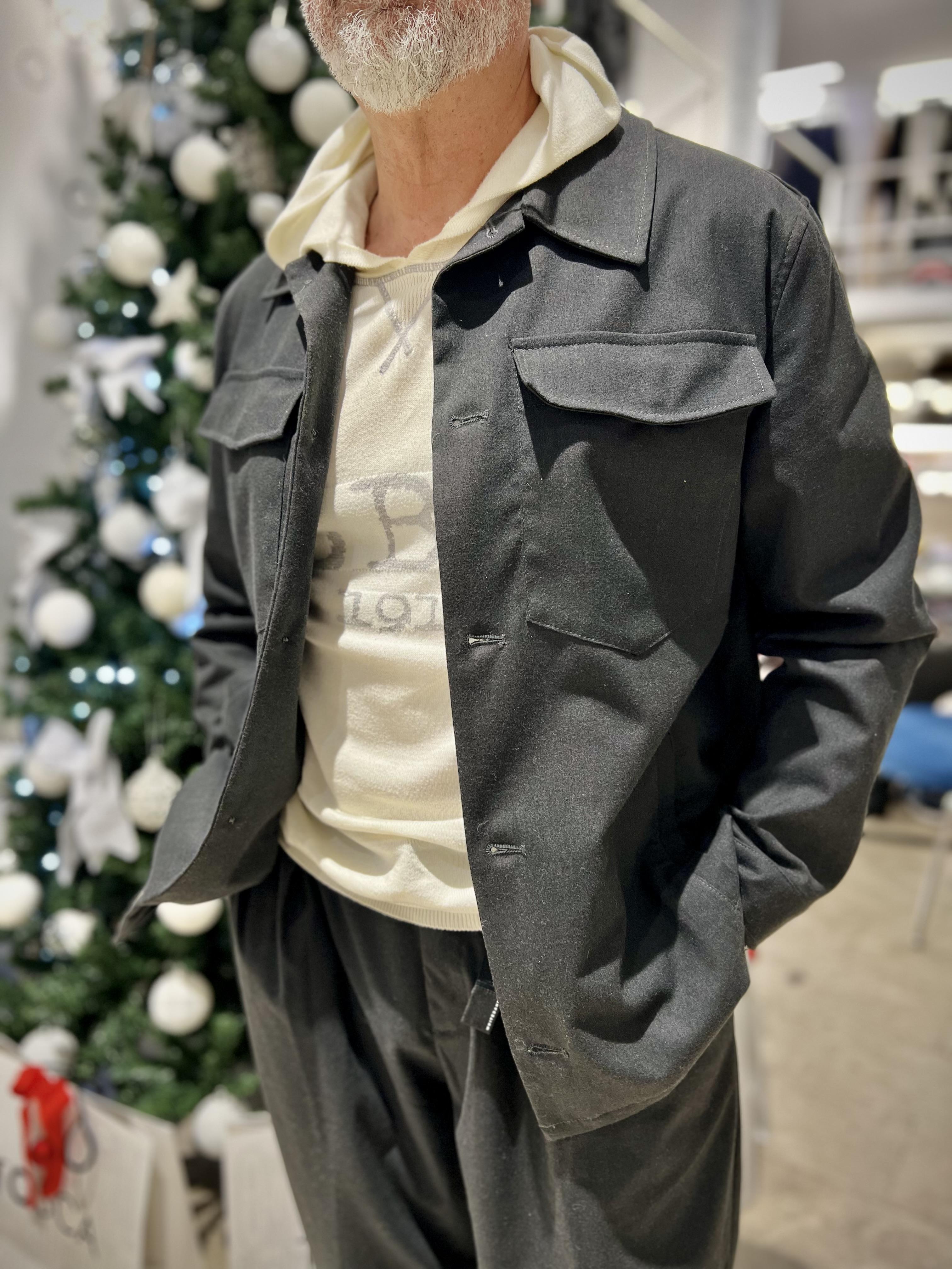 overshirt in viscosa White Sand 25WSU25 33034 WHITE SAND