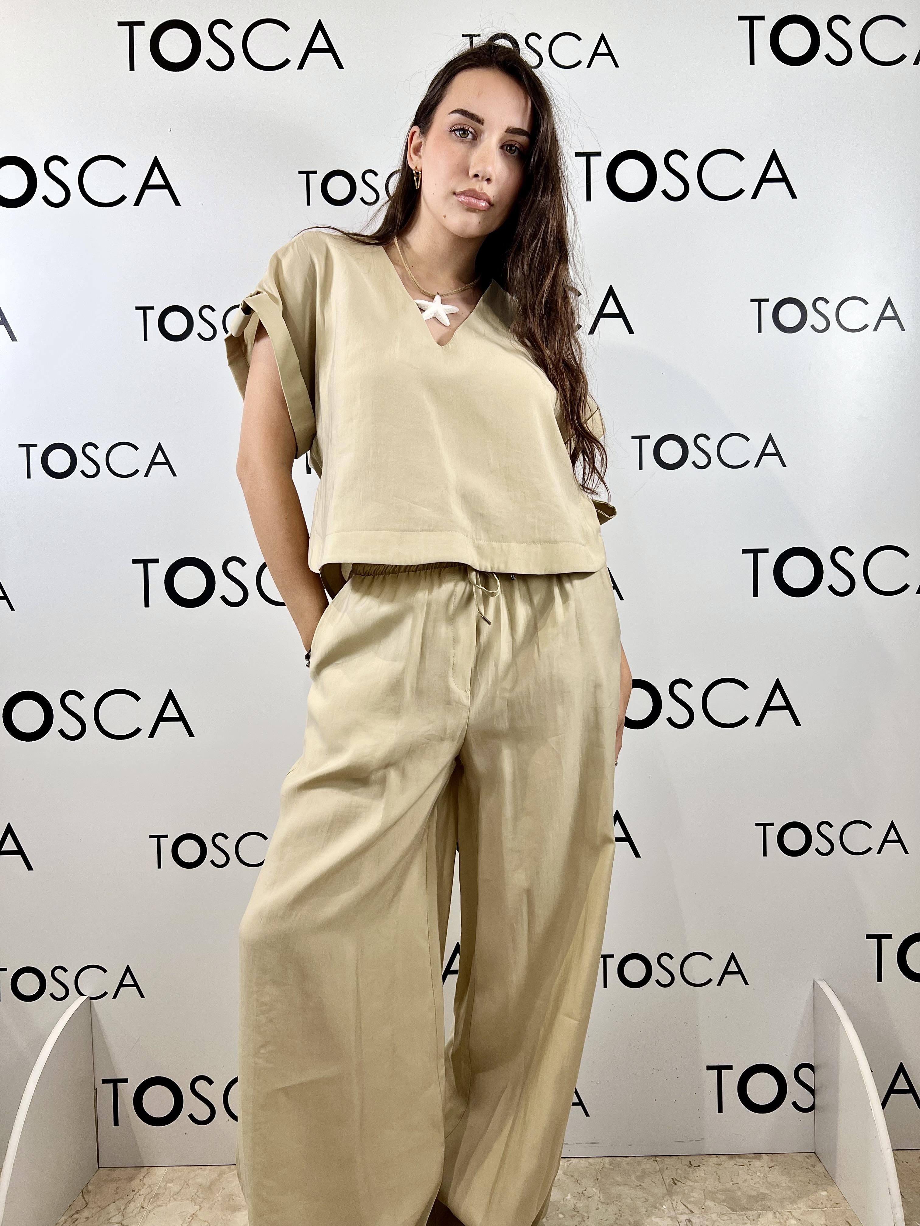 casacca scollo a v lyocell white wise 