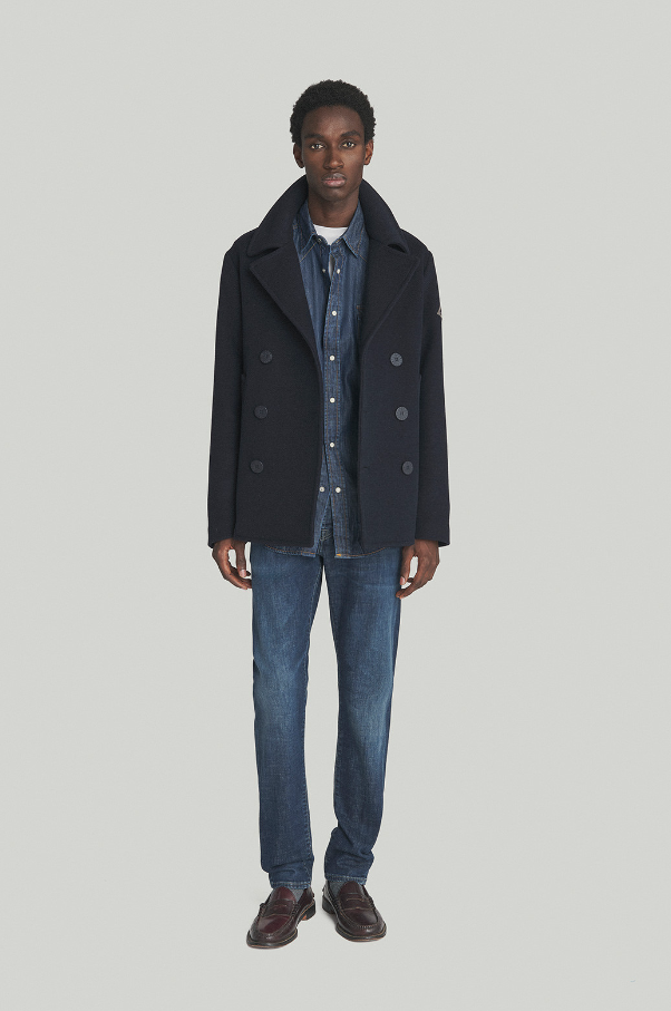 peacoat melton in lana PEACOAT MAN IN LANANAVY ROY ROGERS