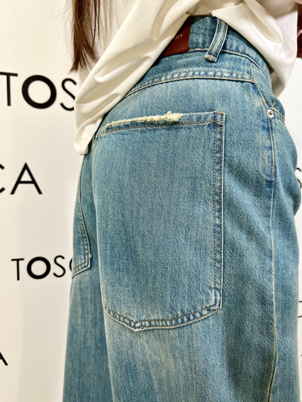 jeans modello giusi  tensione in GIUSI-AMX-DRTDENIM CHIARO TENSIONE IN