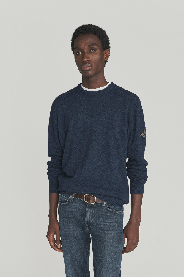maglione girocollo in lana e cashmere finezza 12 CREW NECK MAN WOOL & WS FIN. 12DENIM ROY ROGERS