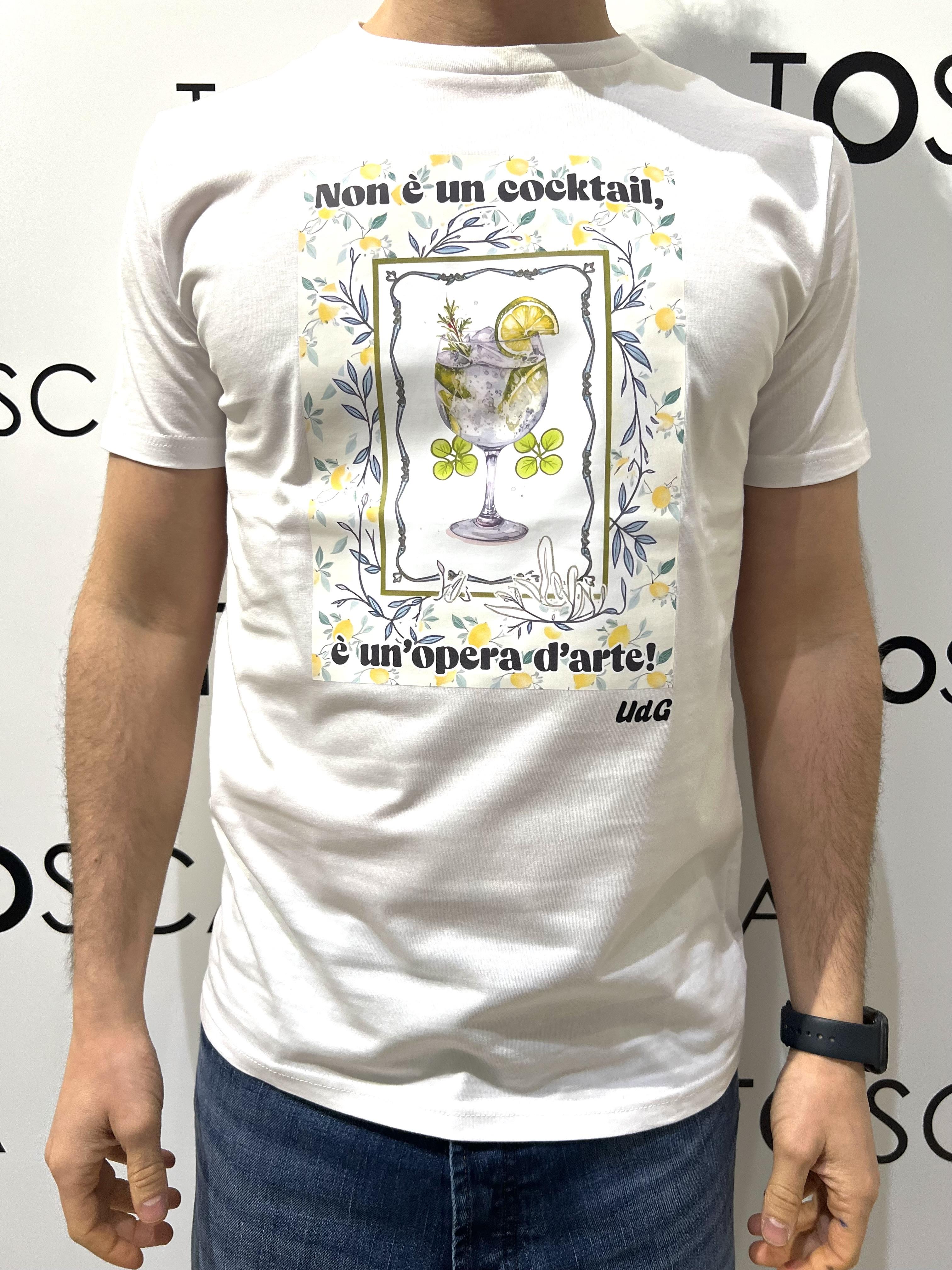 gin t-shirt non è un cocktail è un'opera d'arte GIN T-SHIRTNON È UN COCKTAIL È UNOPERABIANCO HICONIKA