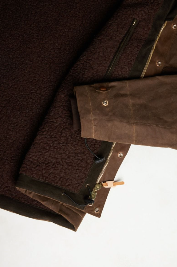 mountain jacket fleece lining 7003 WXDARK TAN MANIFATTURA CECCARELLI