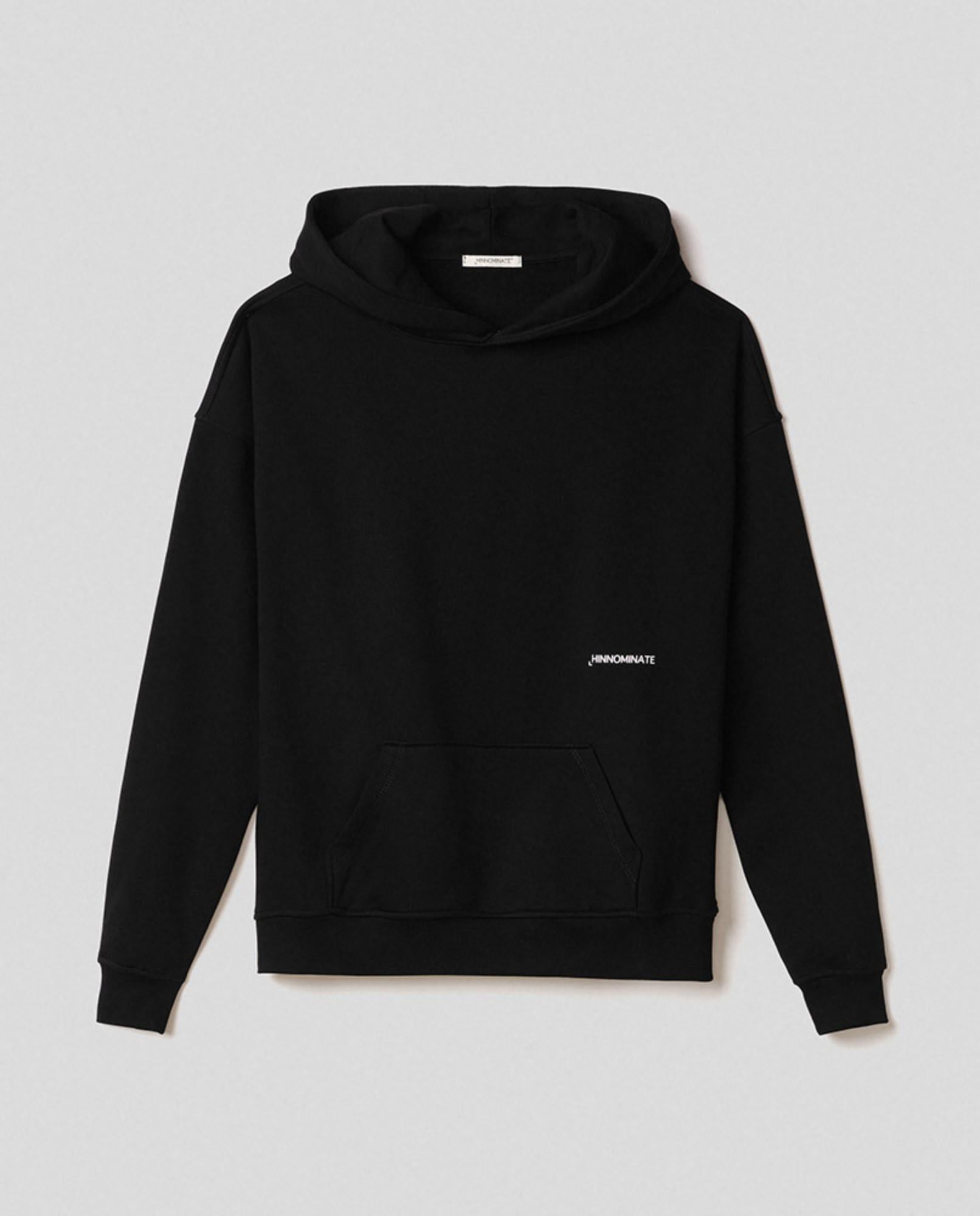 felpa cappuccio basica con stampa nero hinnominate HMABM01371TMTF0012NERO HINNOMINATE