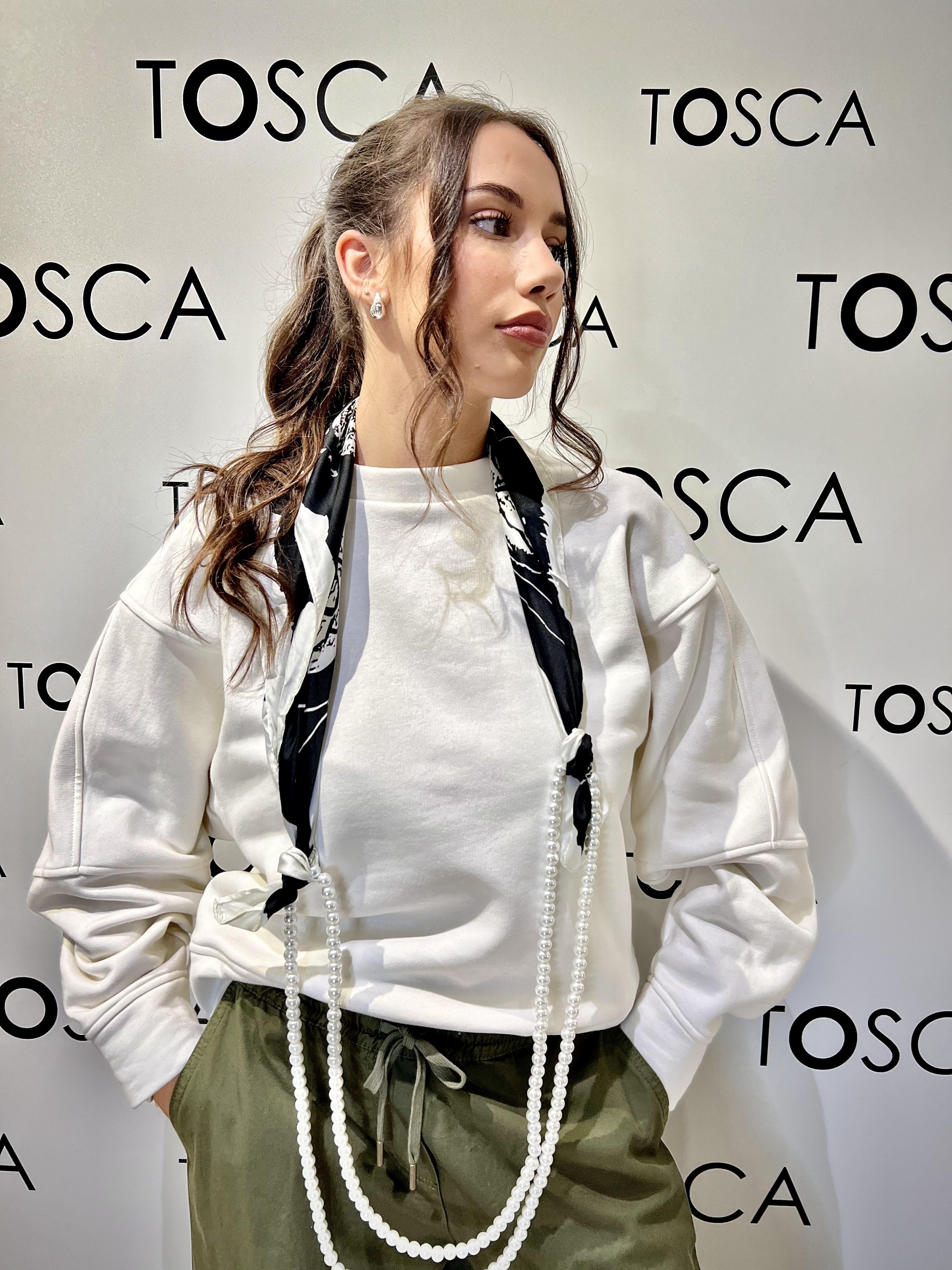 felpa malco  tensione in AI25-2231BIANCO TENSIONE IN