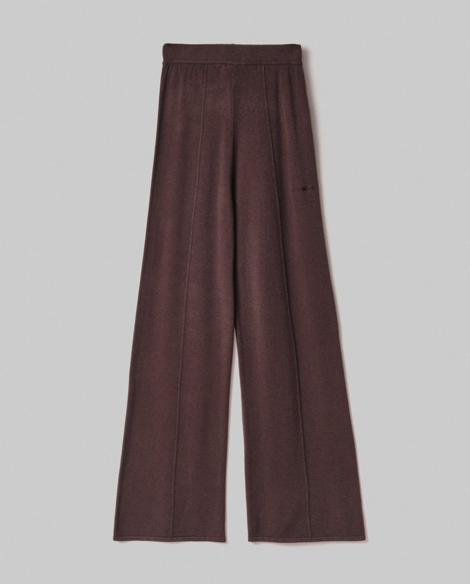 pantalone in maglia a palazzo con nervature hinnominate 