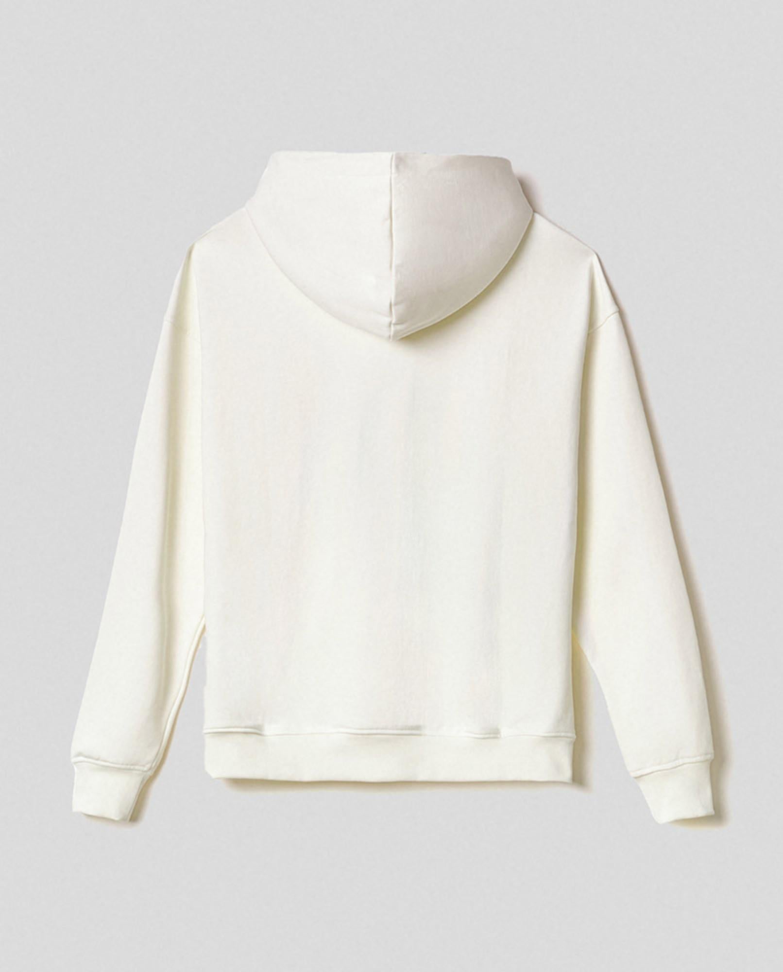 felpa cappuccio basica con stampa nero hinnominate HMABM01371TMTF0012AVORIO HINNOMINATE