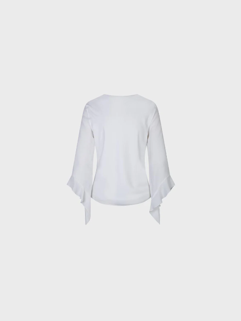 blusa scollo a v e maniche lunghe asimmetriche ferrone S22XBFLIBREBIANCO FERRONE