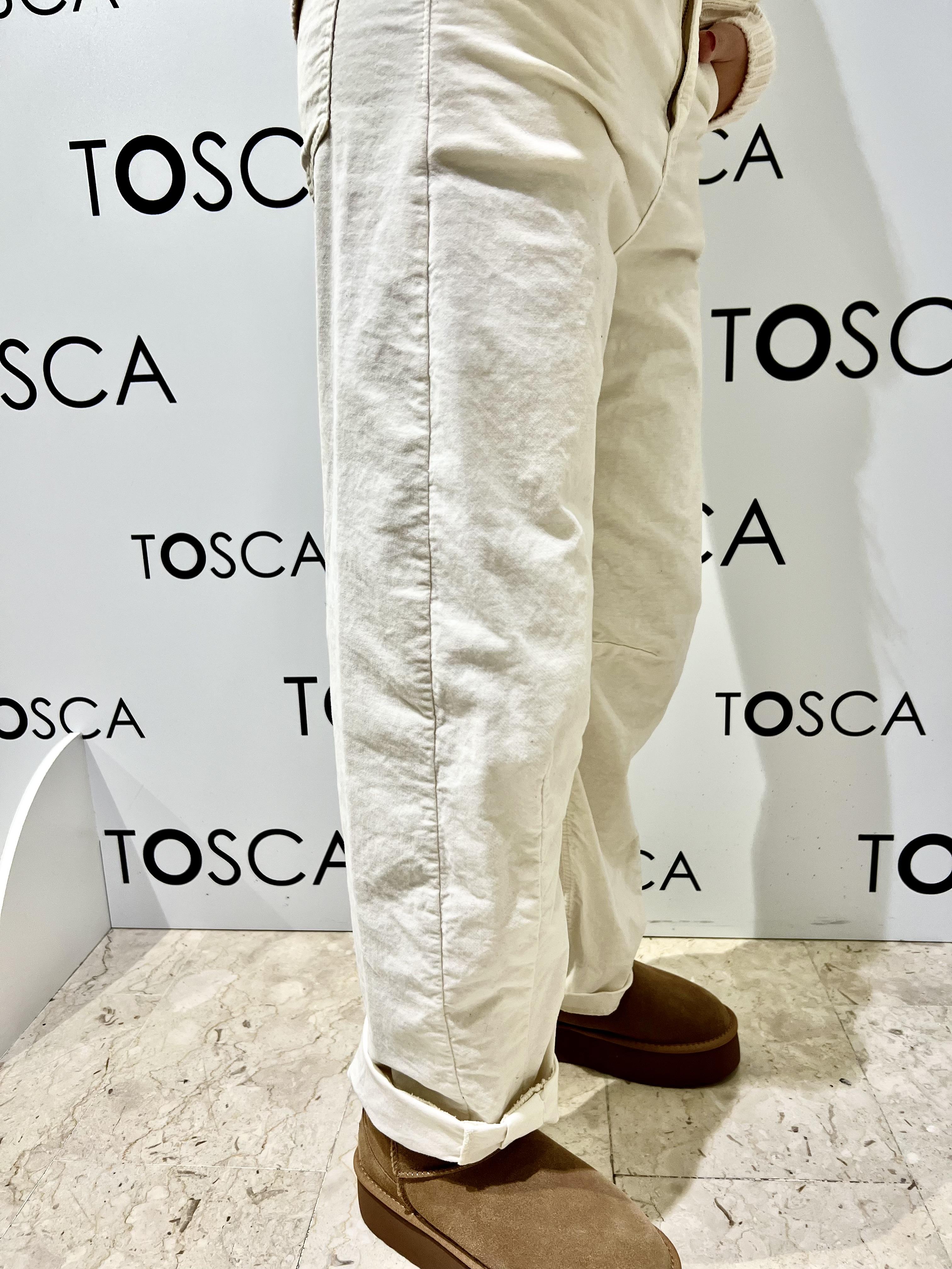 pantaloni in velluto liscio haveone PFW-P270AVORIO HAVEONE