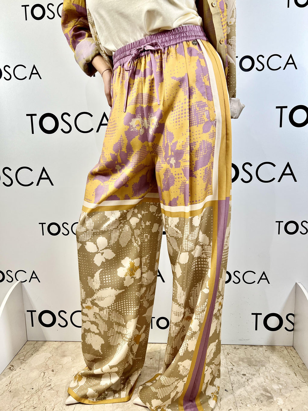 pantaloni con motivo decorativo e design fluido silvian heach 