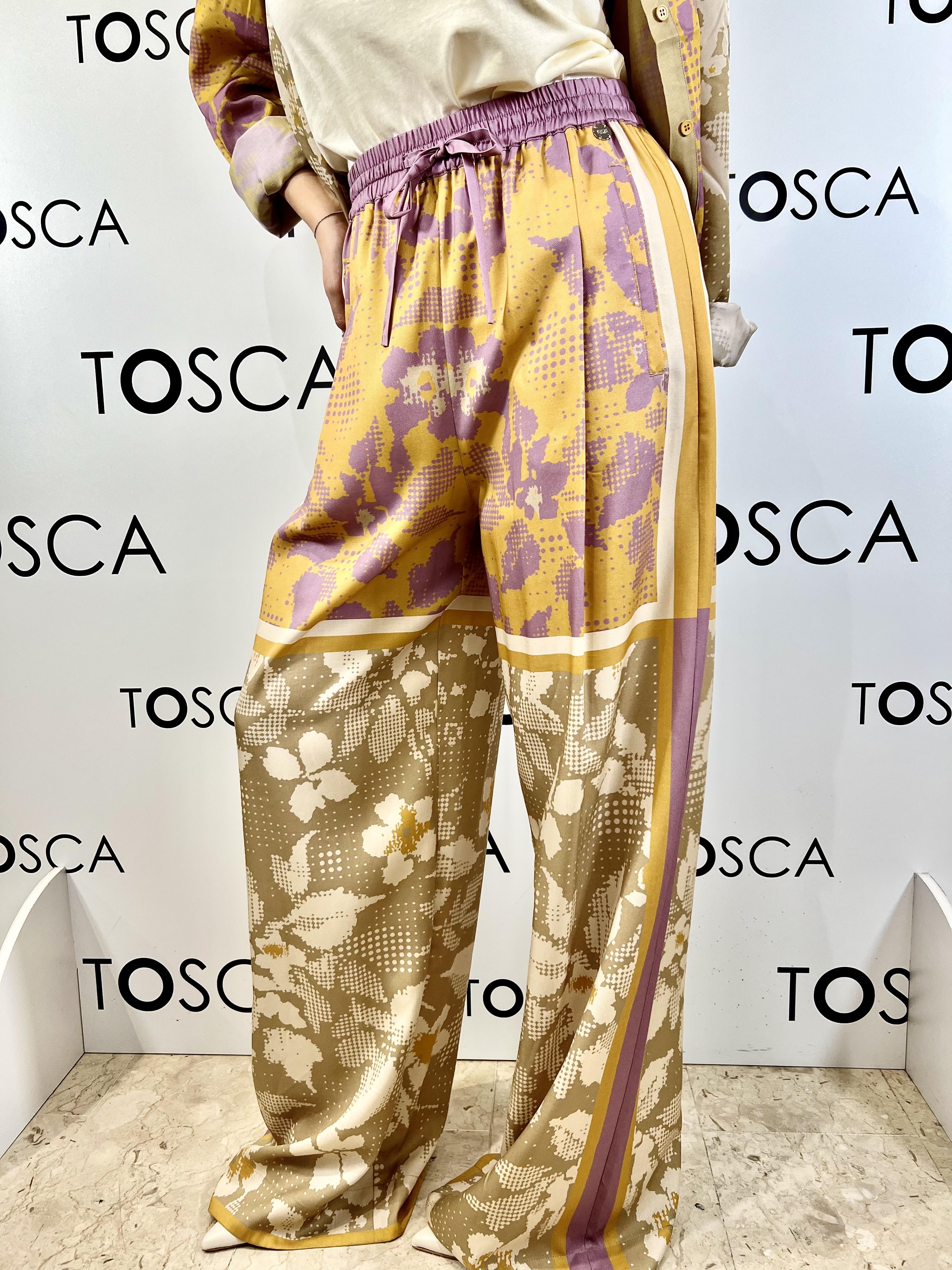 pantaloni con motivo decorativo e design fluido silvian heach 