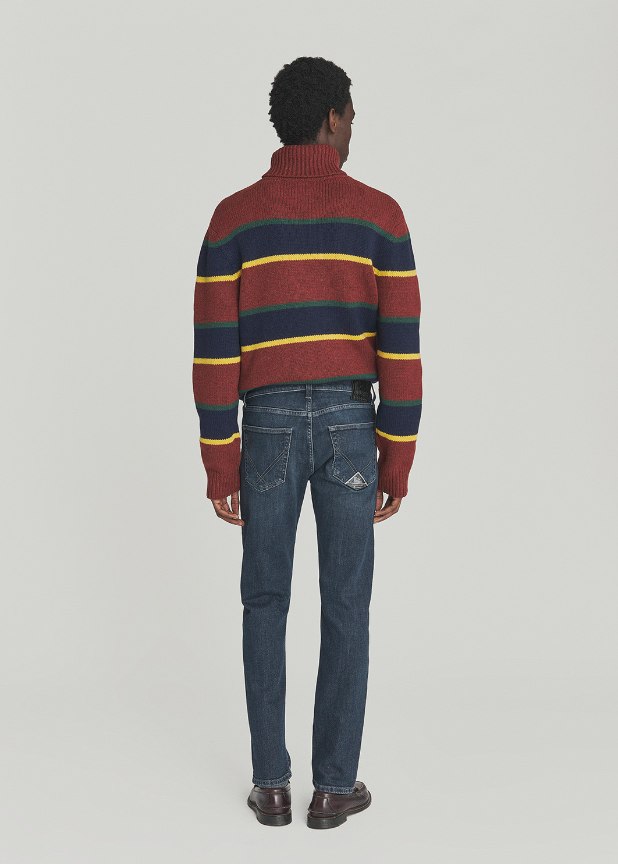 jeans 517 foxrun  517 MAN DENIM ELASTAN BLACK FOXRUNDENIM BLU/BLACK ROY ROGERS