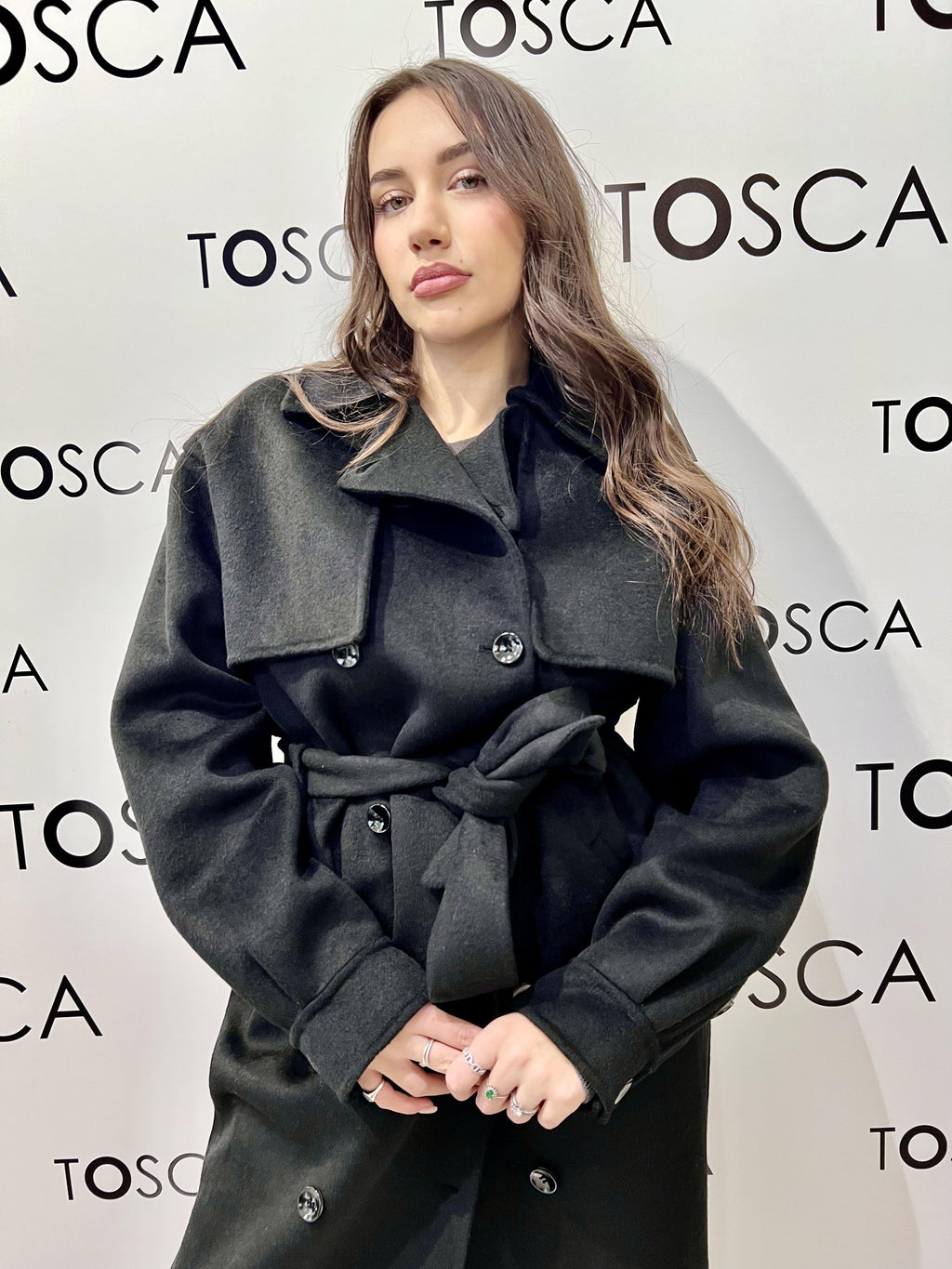 trench coat con patta e cintura silvian heach 