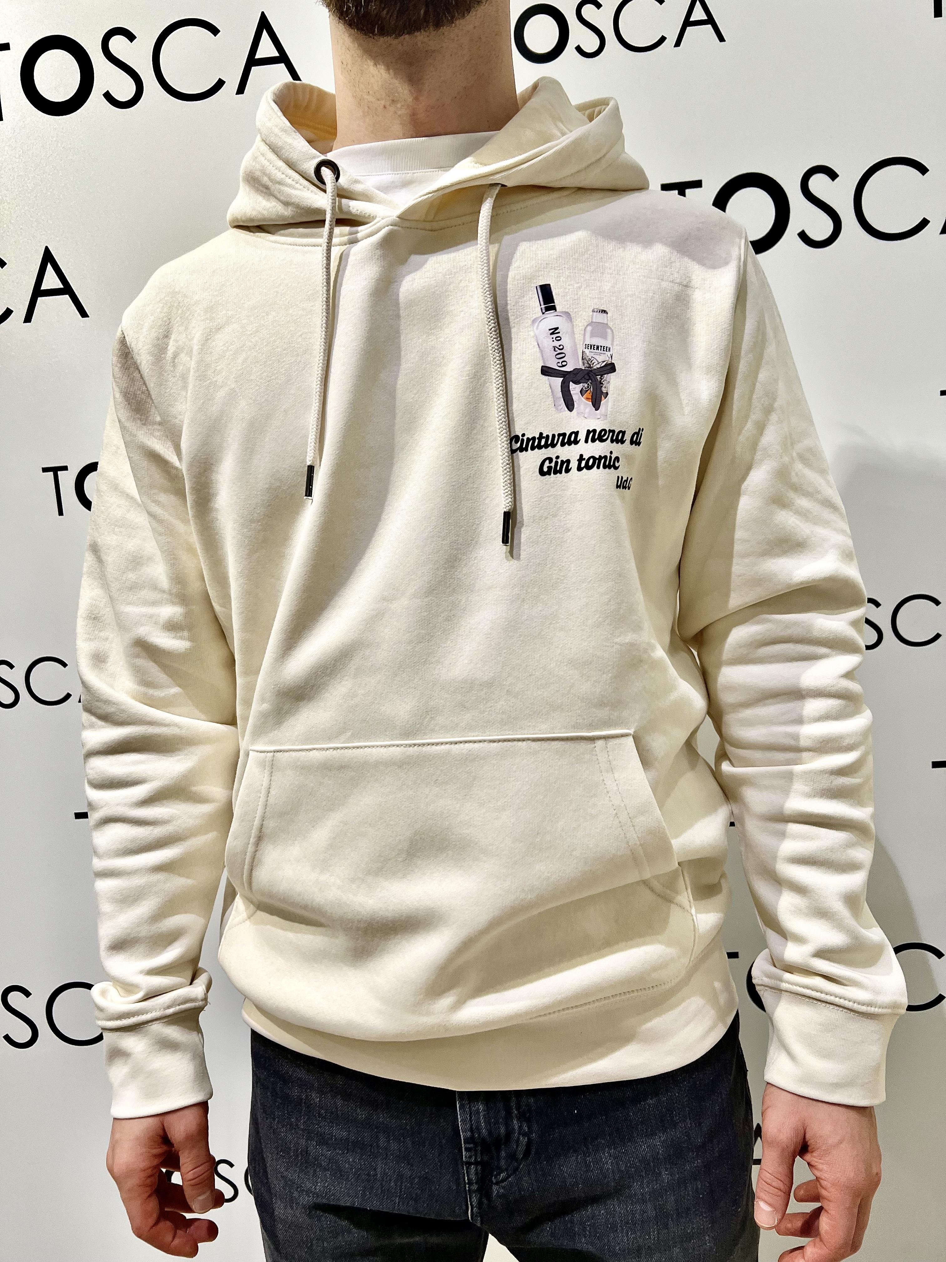 felpa gin tonic cintura nera FELPA GIN TONICCINTURA NERA DI GIN TONICOFF WHITE HICONIKA