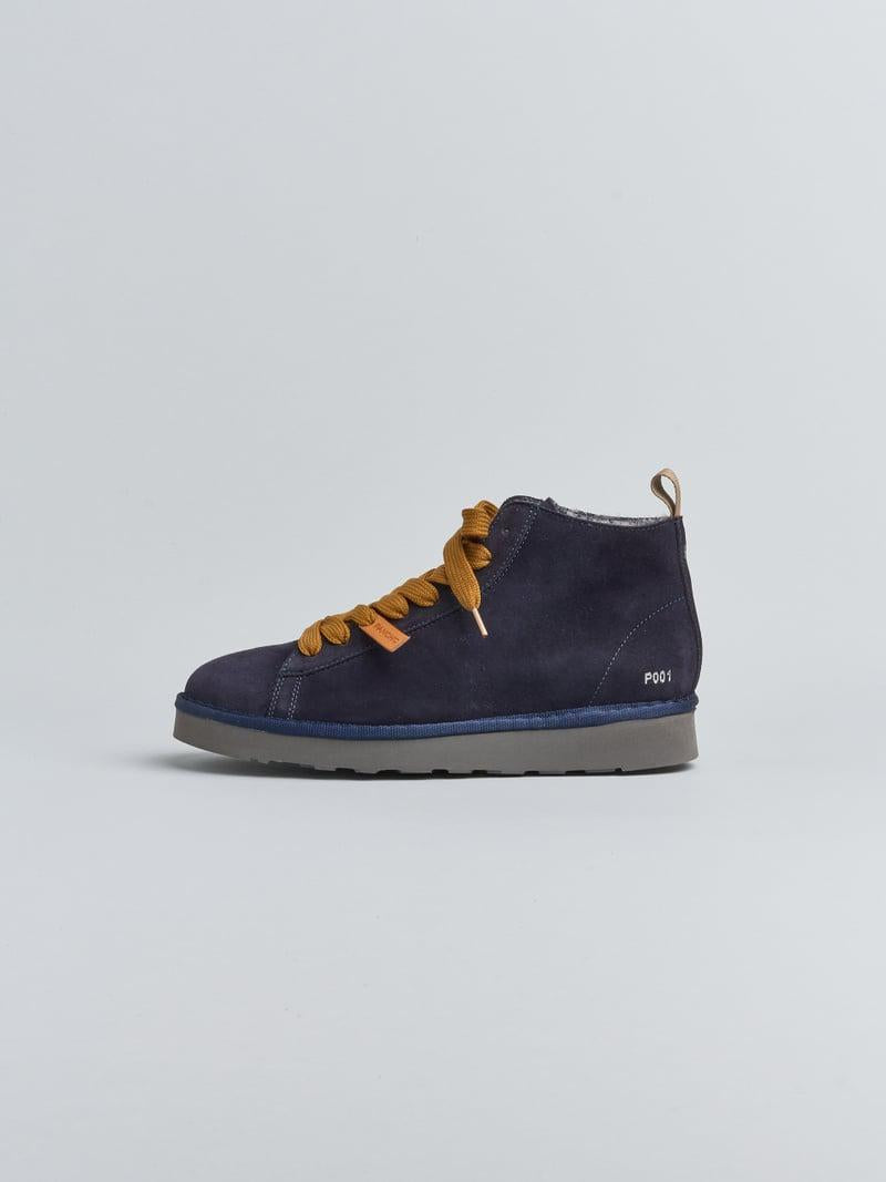 polacchino p001 uomo in camoscio foderato in faux fur blu space-brown sugar.1 P01 ANKLE BOOTSUEDE FAUX FUR LININGSPACE BLUE-BROWN SUGAR PANCHIC