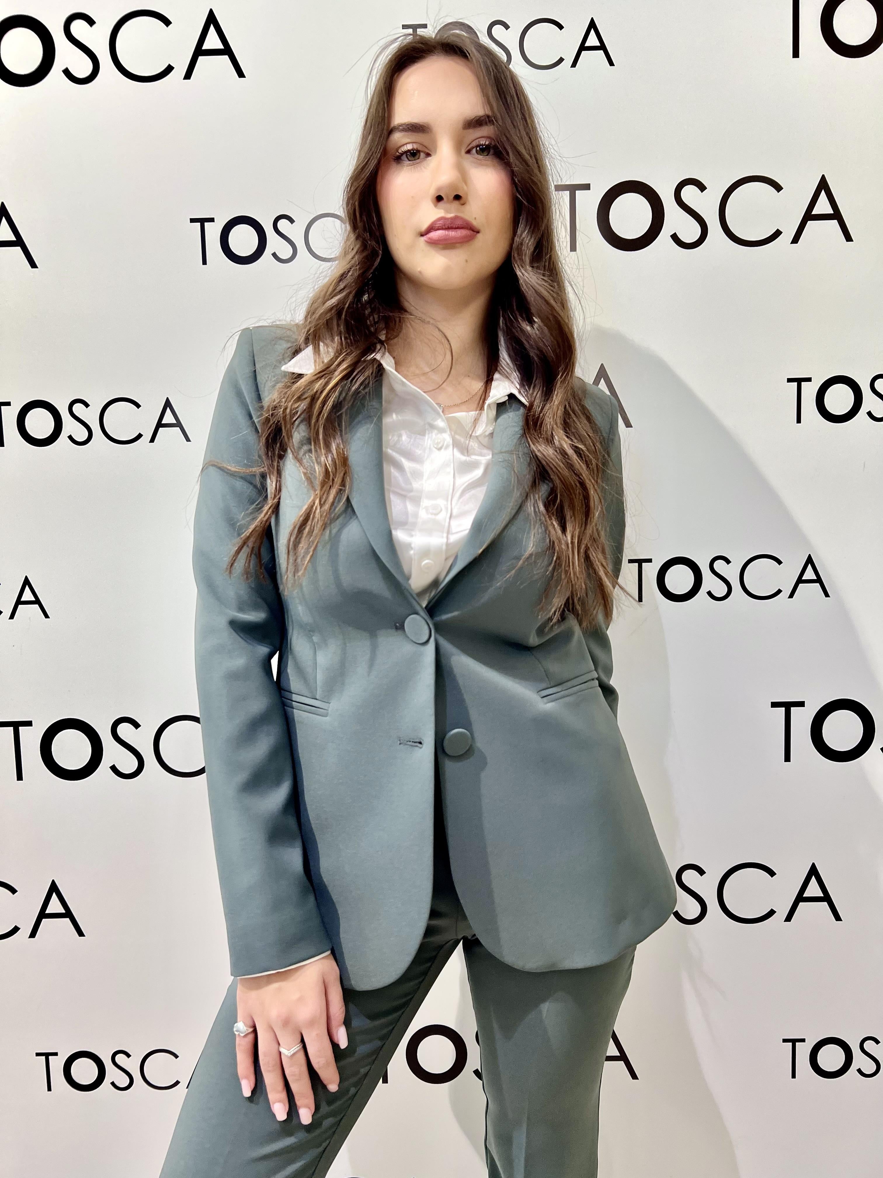 giacca 2 bottoni verde  ferrone S18YBFBASILEVERDE FERRONE