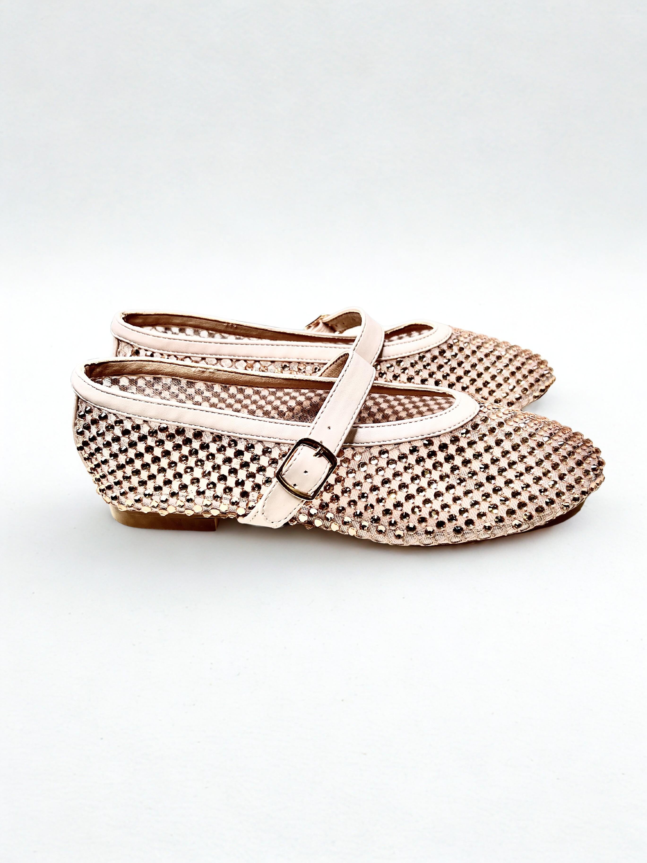 ballerine con strass GD398NUDE OVYÈ