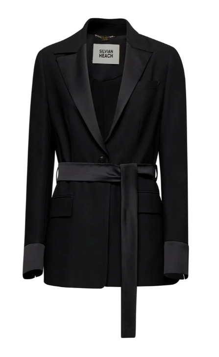 blazer con cintura  silvian heach GPA25307GCNERO SILVIAN HEACH