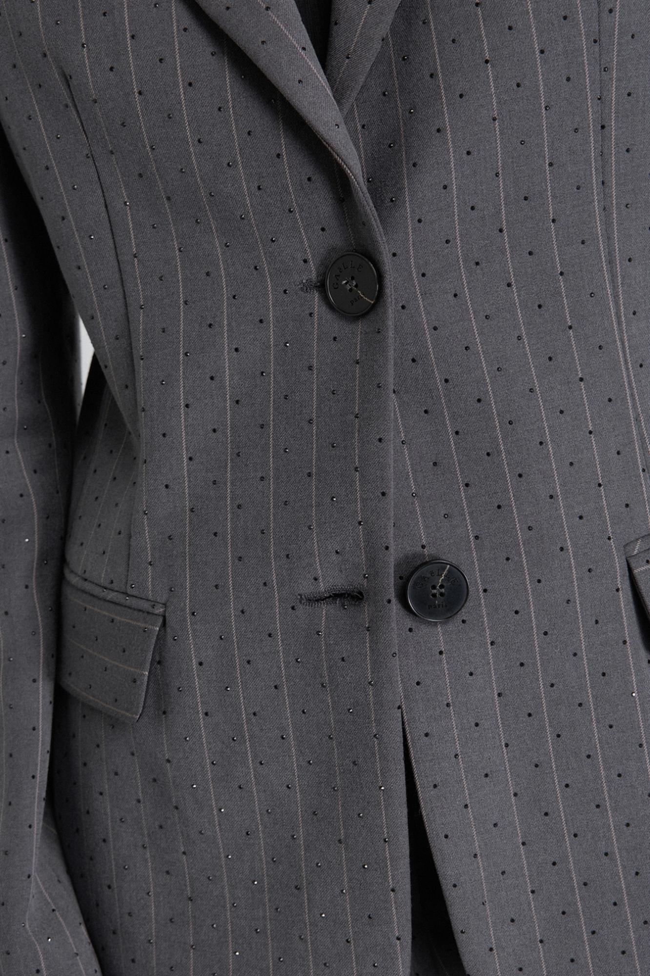 giacca monopetto fit regular slim cin tasche applicate grigio ferro gaëlle paris GAABW06740TMTS0141GRIGIO GAELLE