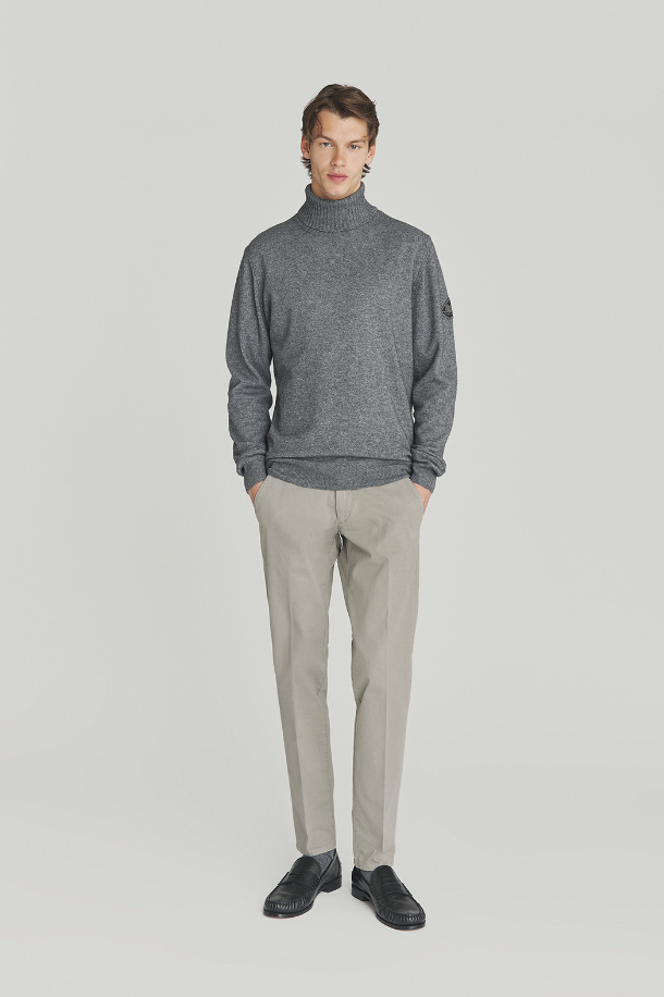 dolcevita in lana e cashmere finezza 12 TURTLE NECK MAN WOOL & WS FIN. 12GREY ROY ROGERS