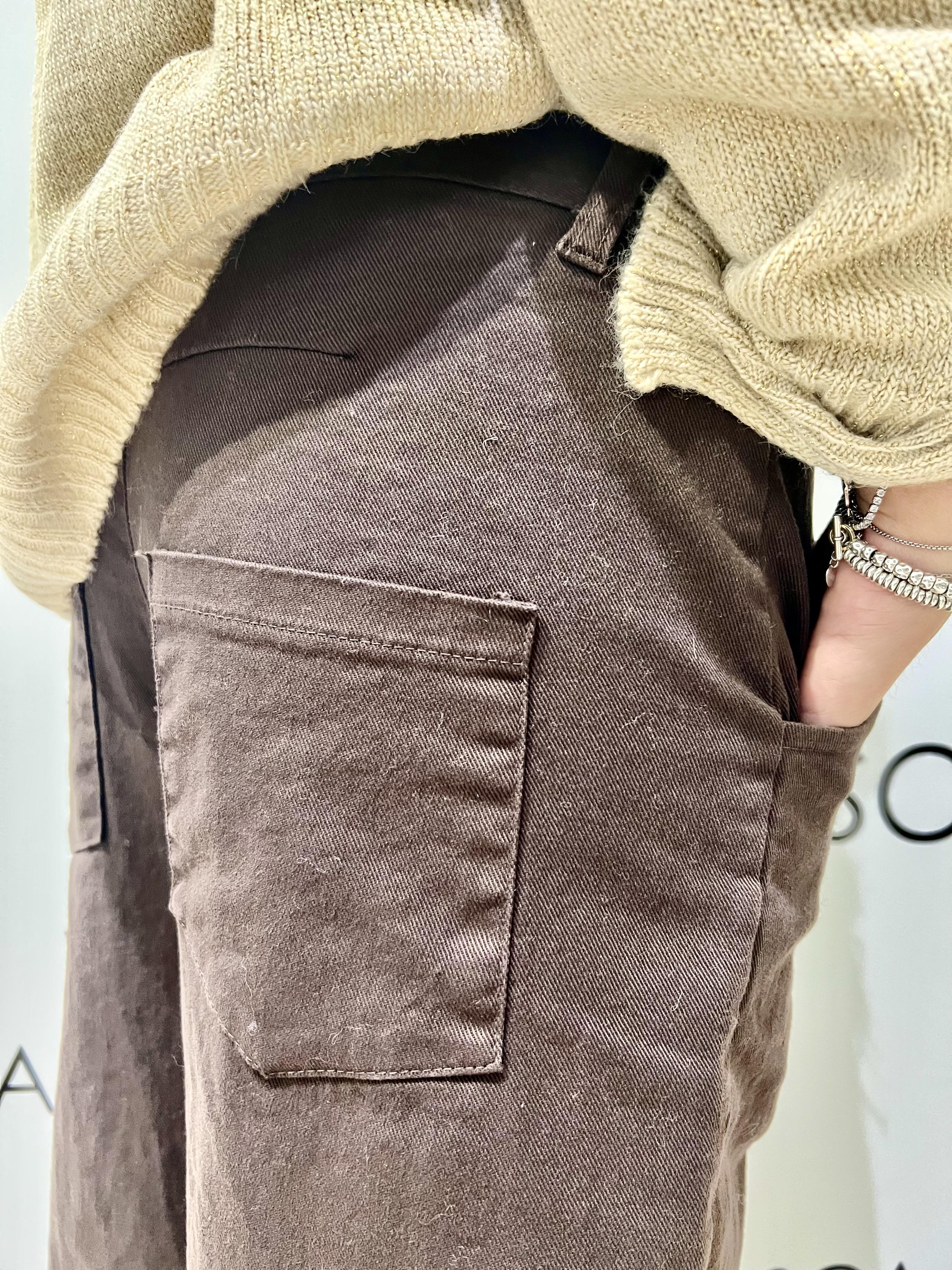 pantalone vita bassa kontatto FW100NMORO KONTATTO