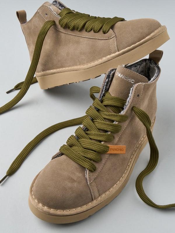 polacchino p001 uomo in camoscio foderato in faux fur noce-militare P001 ANKLE BOOTSUEDE FAUX FUR LININGWALNUT-MILITARY OLIVE PANCHIC