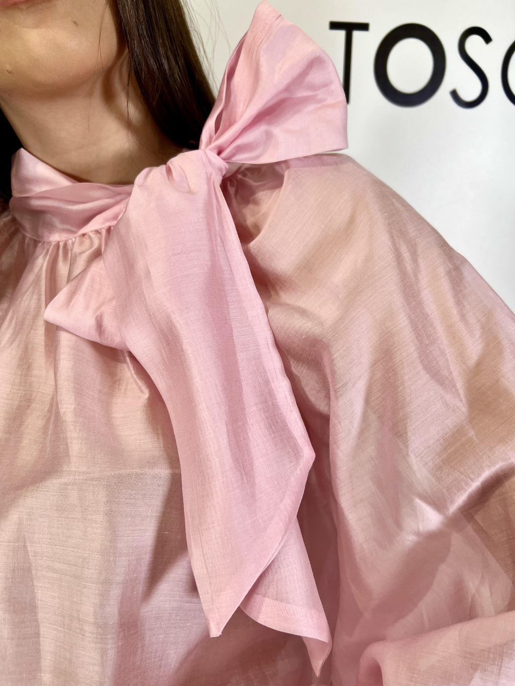 blusa con fiocco vicolo TAB0210ROSA VICOLO